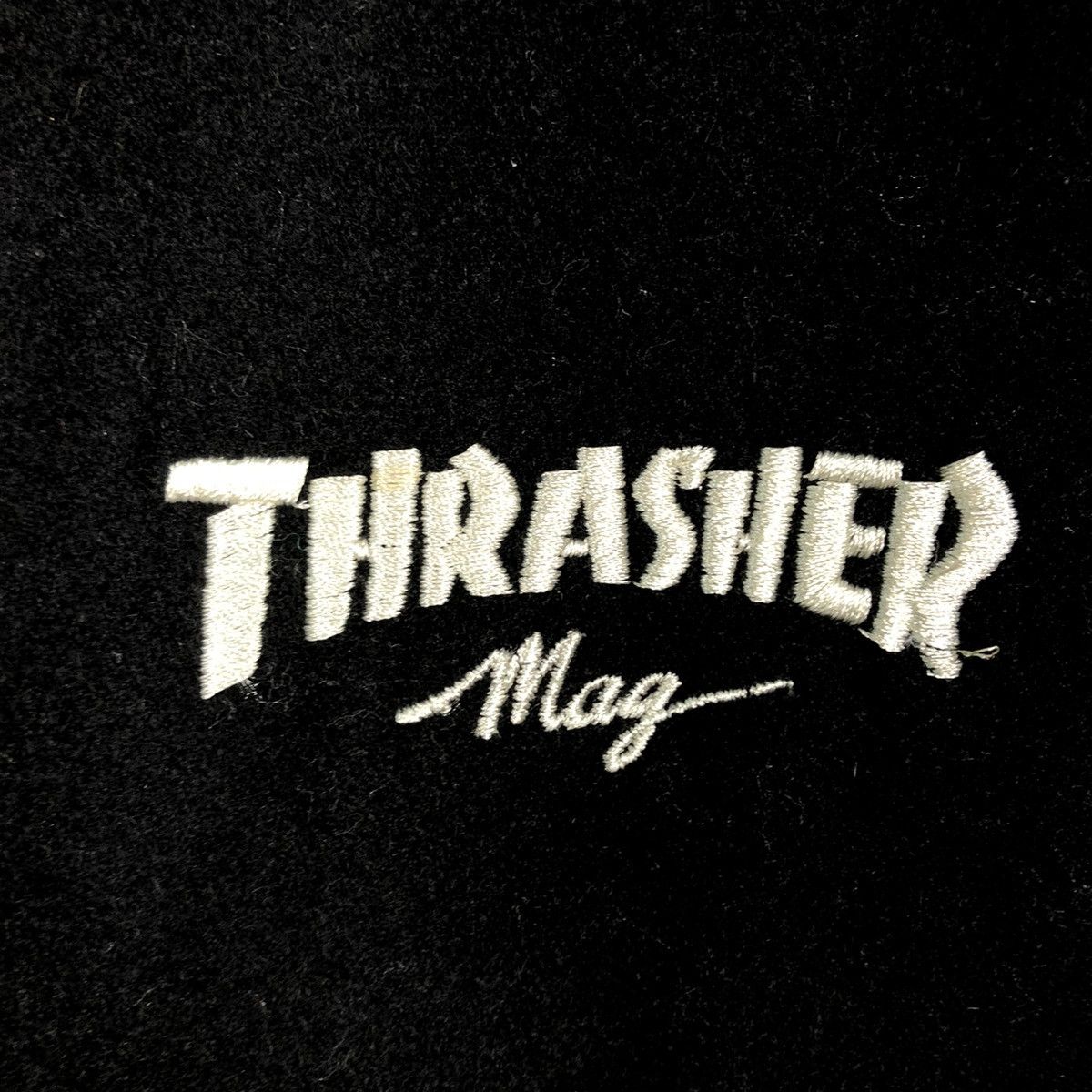 Japanese Brand 🔥VINTAGE BIKER JACKET SKATE THRASHER BIG LOGO PUNK DESIGN Size US M / EU 48-50 / 2 - 18 Thumbnail