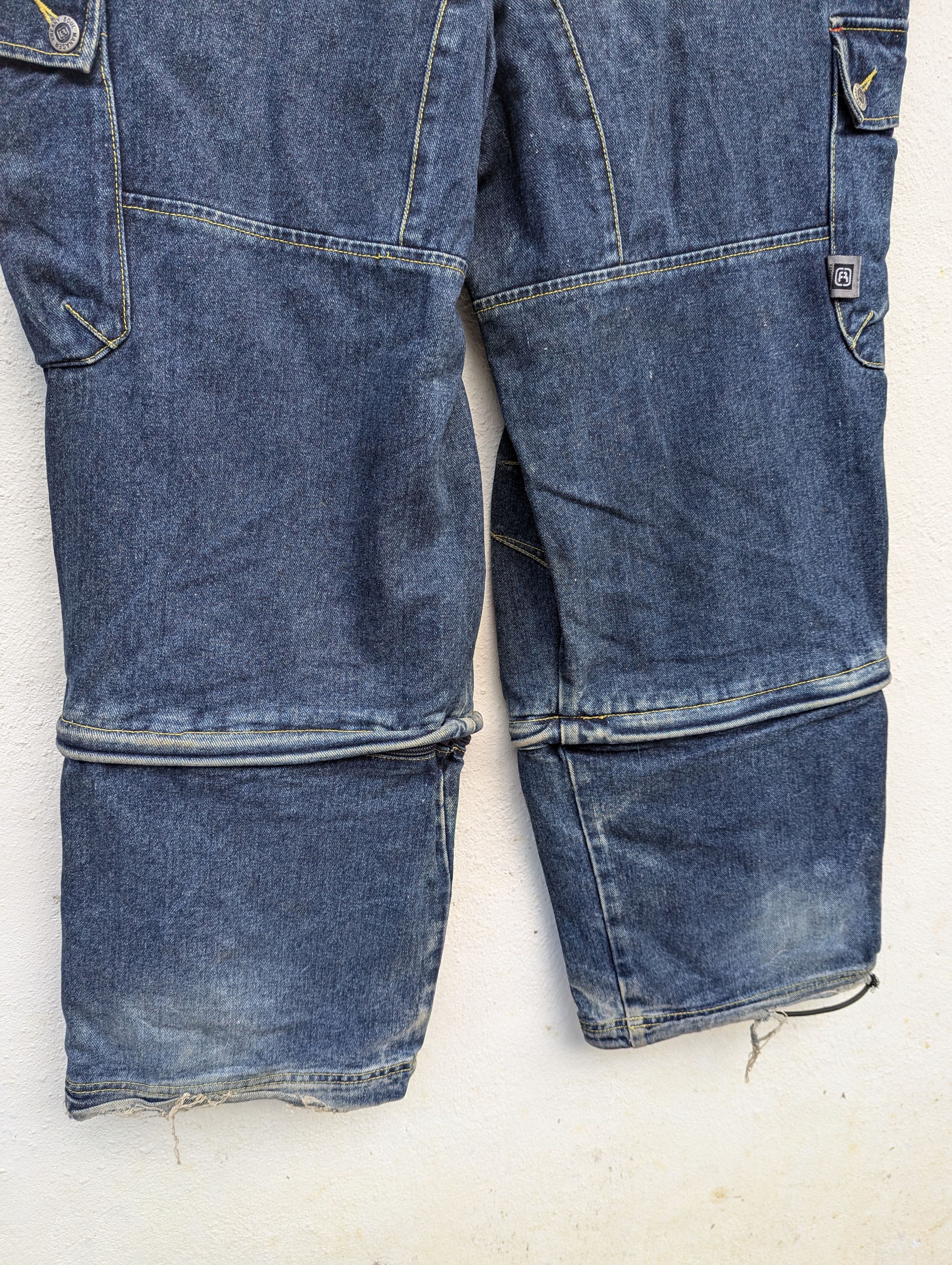 Japanese Brand FREAKY SOUL MANAGER DENIM LOOSE CARGO PANTS Size US 30 / EU 46 - 9 Thumbnail