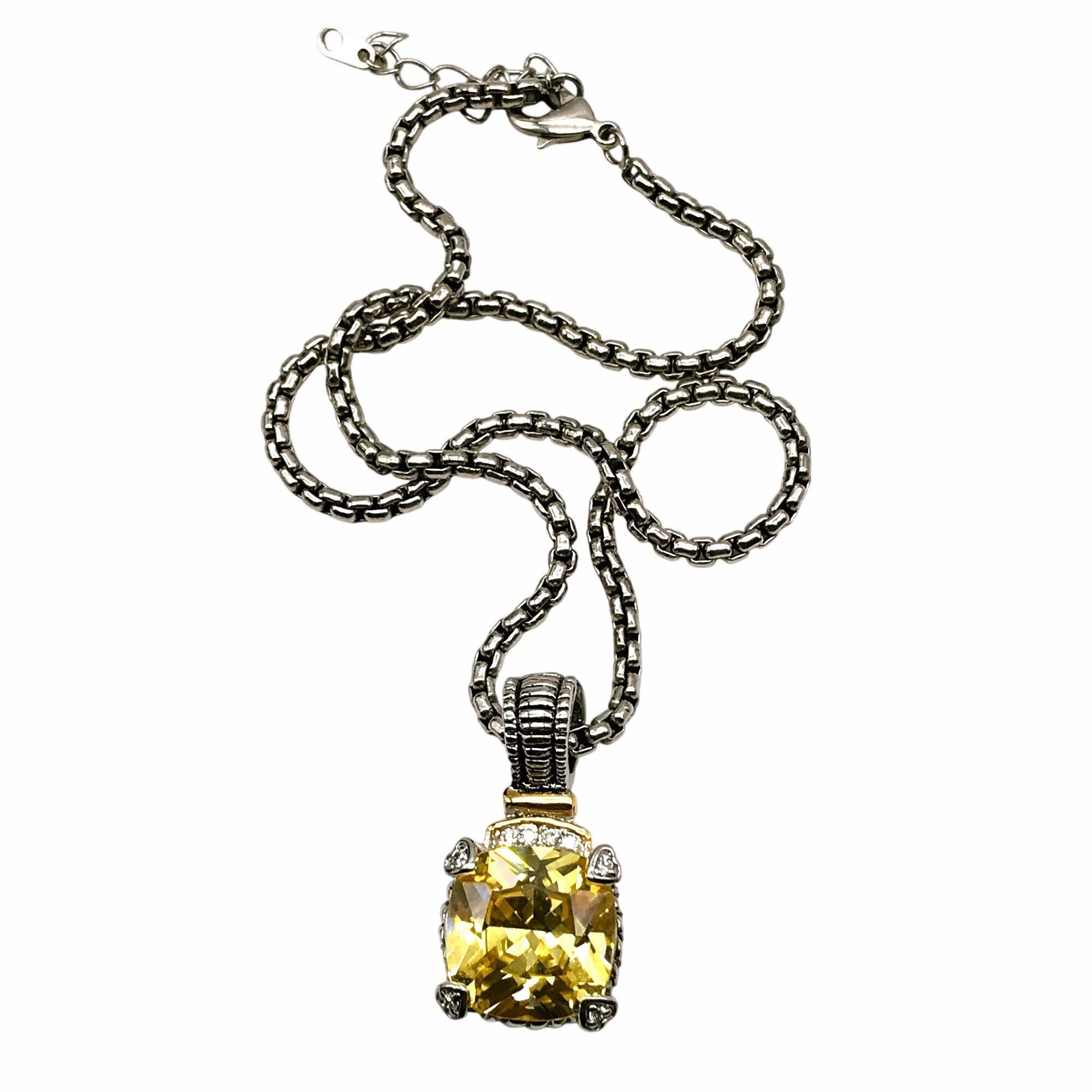 Swarovski Swarovski Lemon Quartz Crystal Cushion Cut Citrine Yellow Pe Size ONE SIZE - 2 Thumbnail