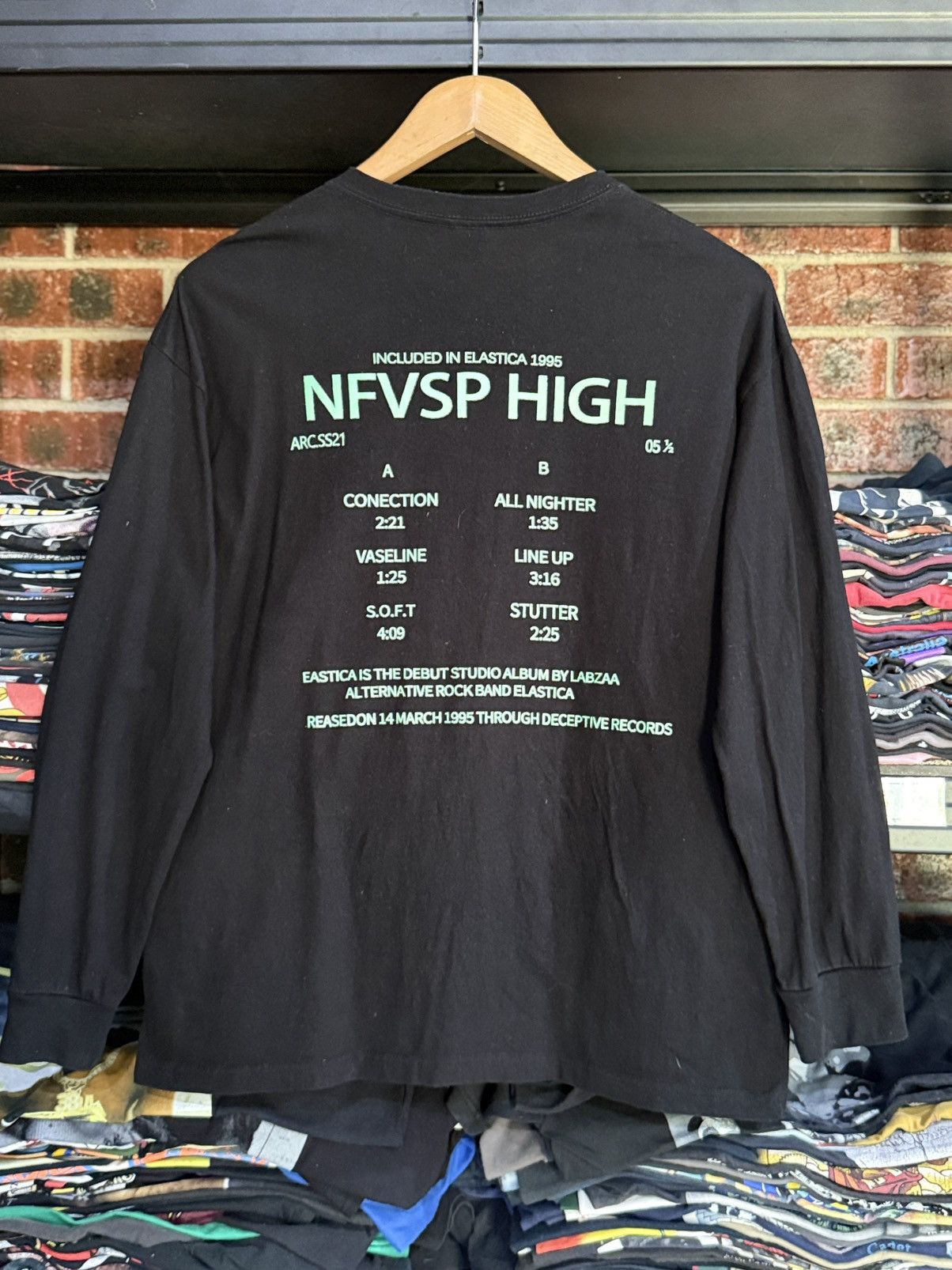 Band Tees × Vintage Vintage 90s Elastica NFVSP HIGH Long Sleeve Tee Size US L / EU 52-54 / 3 - 2 Thumbnail