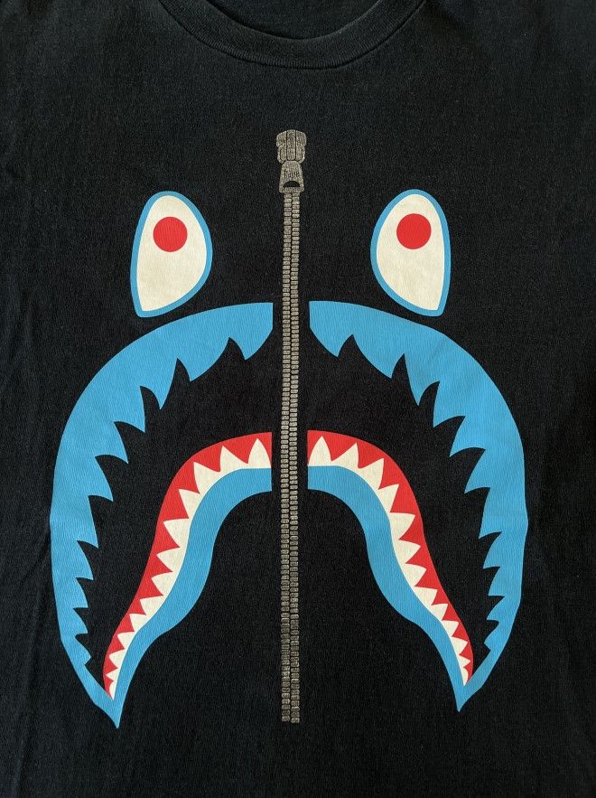 Bape Bape Shark Tee (Very Rare) Size US M / EU 48-50 / 2 - 2 Thumbnail
