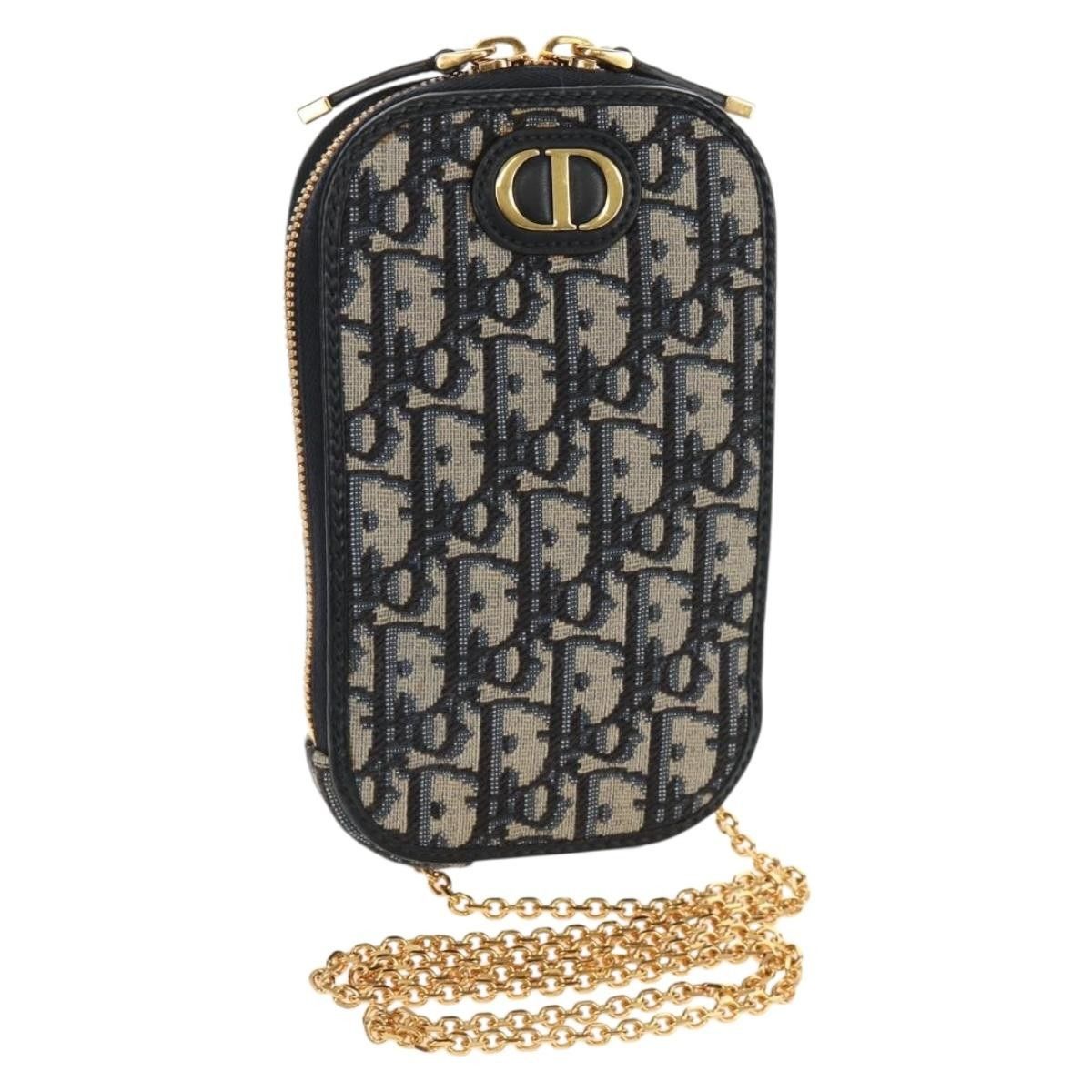 Dior Christian Dior 30 Montaigne Phone Holder on Chain Oblique Canvas Size ONE SIZE - 1 Thumbnail