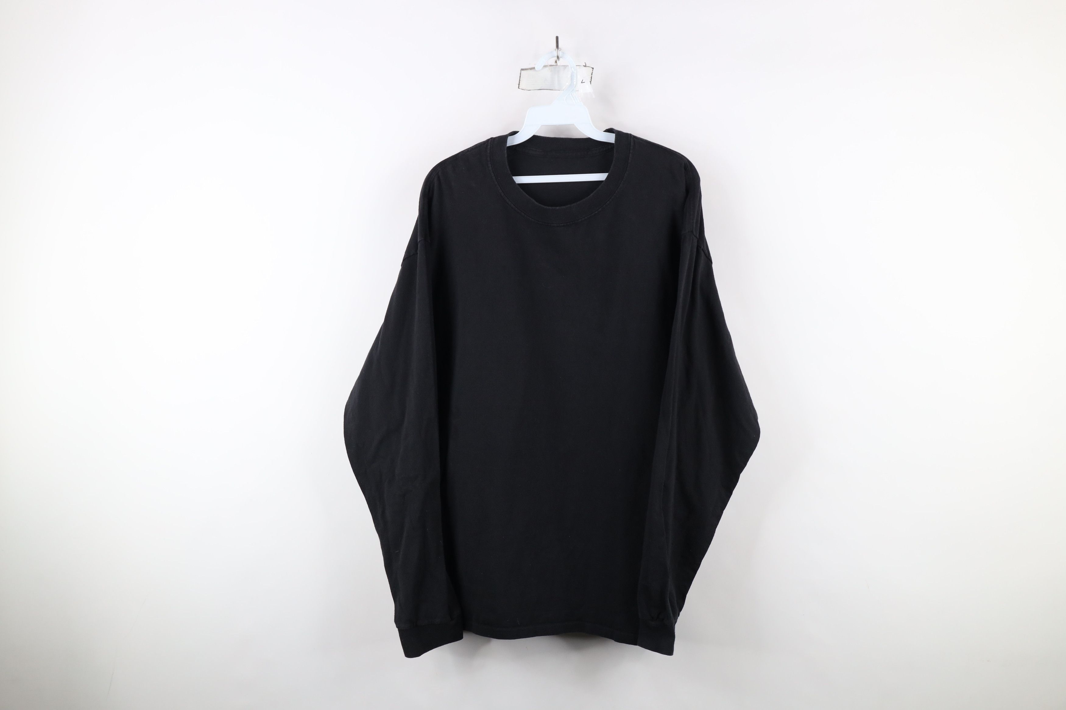 Vintage Vintage 90s Streetwear Long Sleeve T-Shirt Black Cotton Size US XL / EU 56 / 4 - 1 Thumbnail