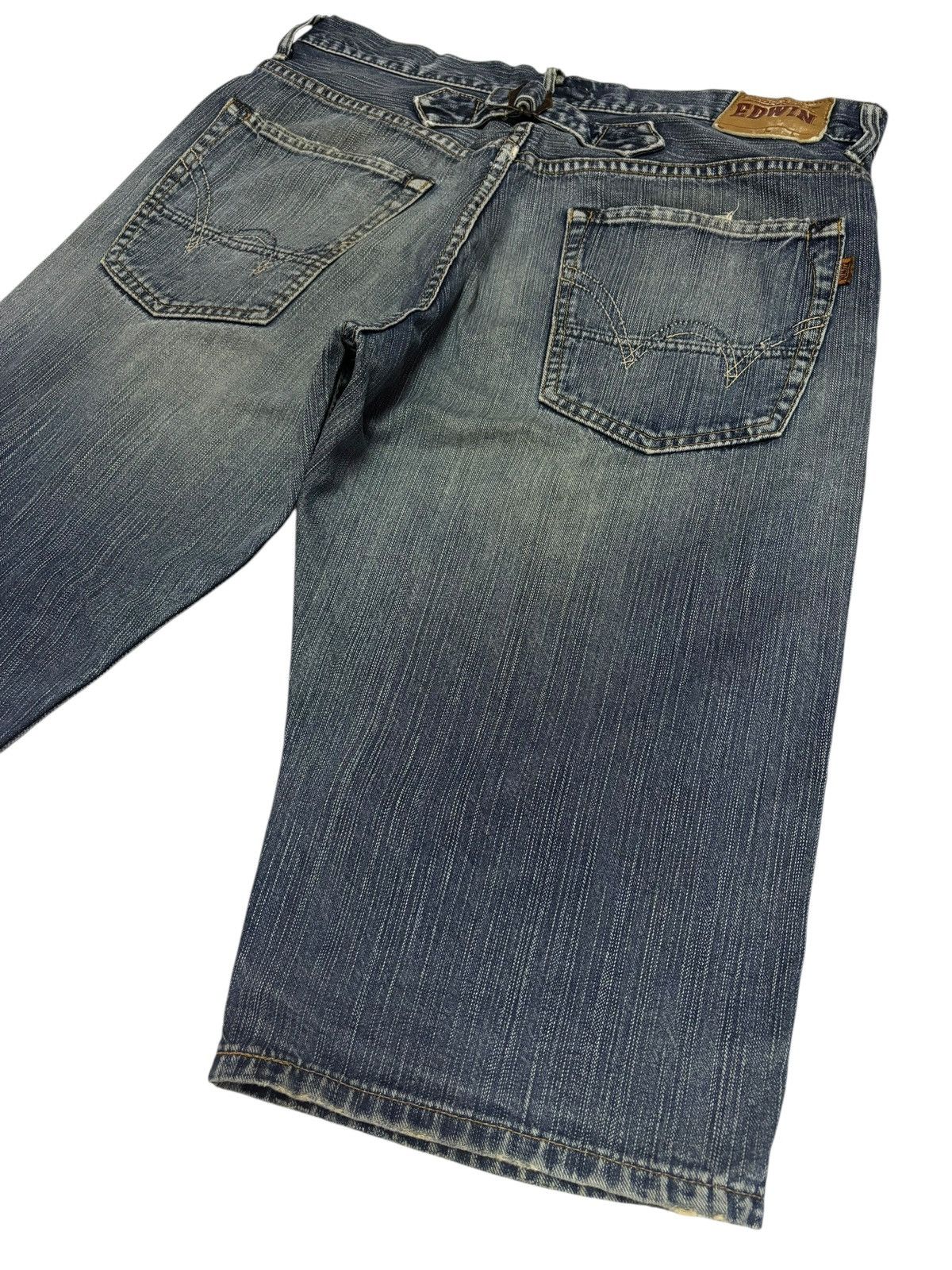 Edwin Vtg 90s Edwin Buckle Orange Tags Short Jeans Size US 36 / EU 52 - 4 Thumbnail