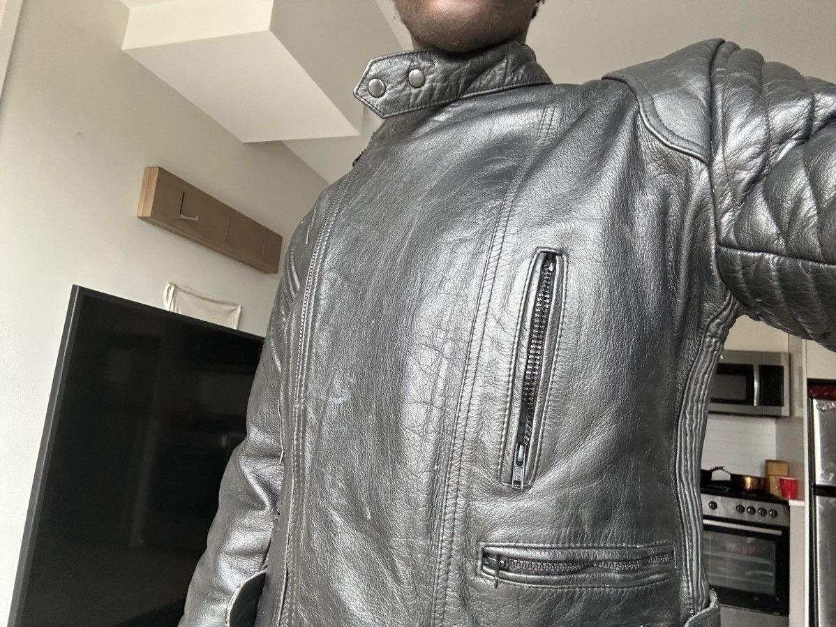 Vintage 90s Intl. Leather Source USA Map‑Lined Black Moto Jacket M Size US M / EU 48-50 / 2 - 3 Thumbnail