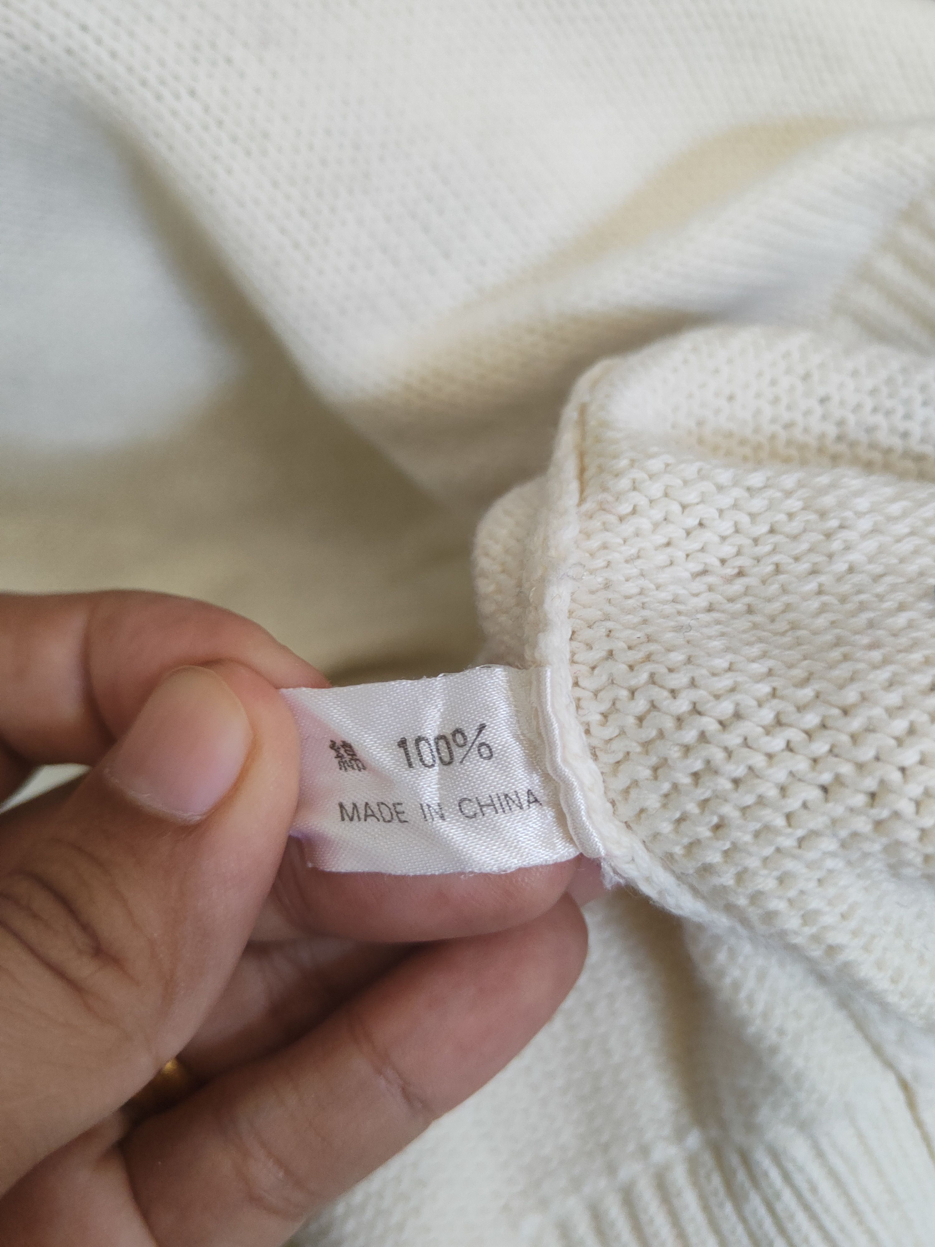 Japanese Brand DL Pno Vanlia Ivory Navy Knitwear Sweatshirts #46-127 Size US L / EU 52-54 / 3 - 10 Thumbnail