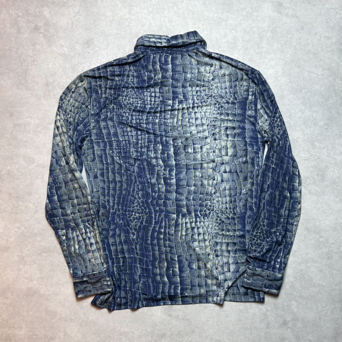 CABANE de ZUCCa Last Offer ! Vintage De Zucca Snakeskin Shirt Size US L / EU 52-54 / 3 - 2 Thumbnail