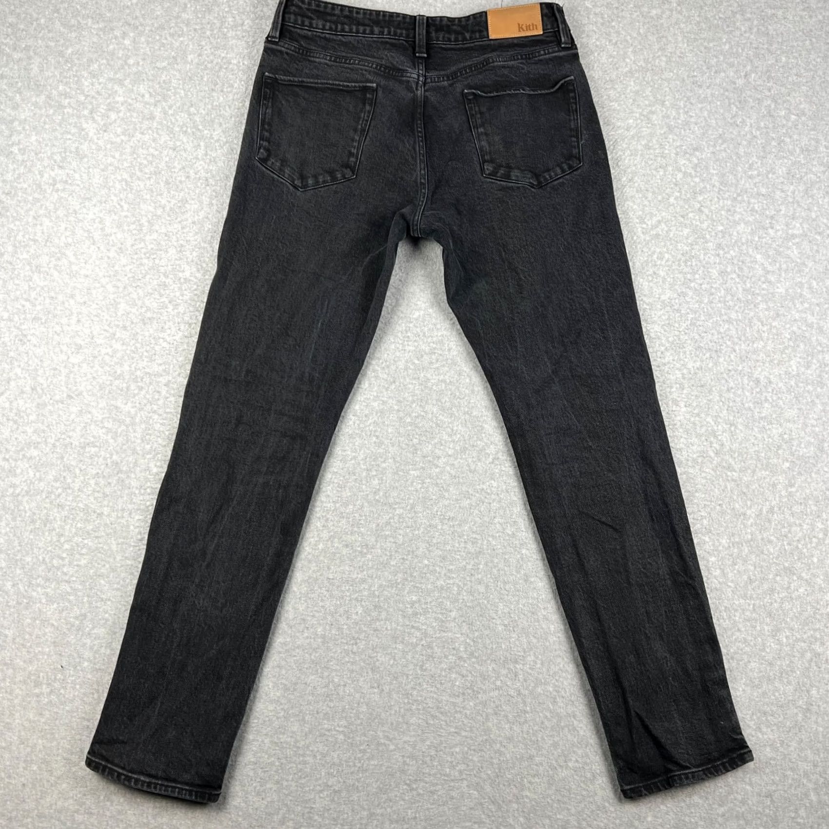 Kith Kith Mens Black Jeans 30x31 Slim Fit Stretch Denim Varick Taper Pants Size US 30 / EU 46 - 2 Thumbnail