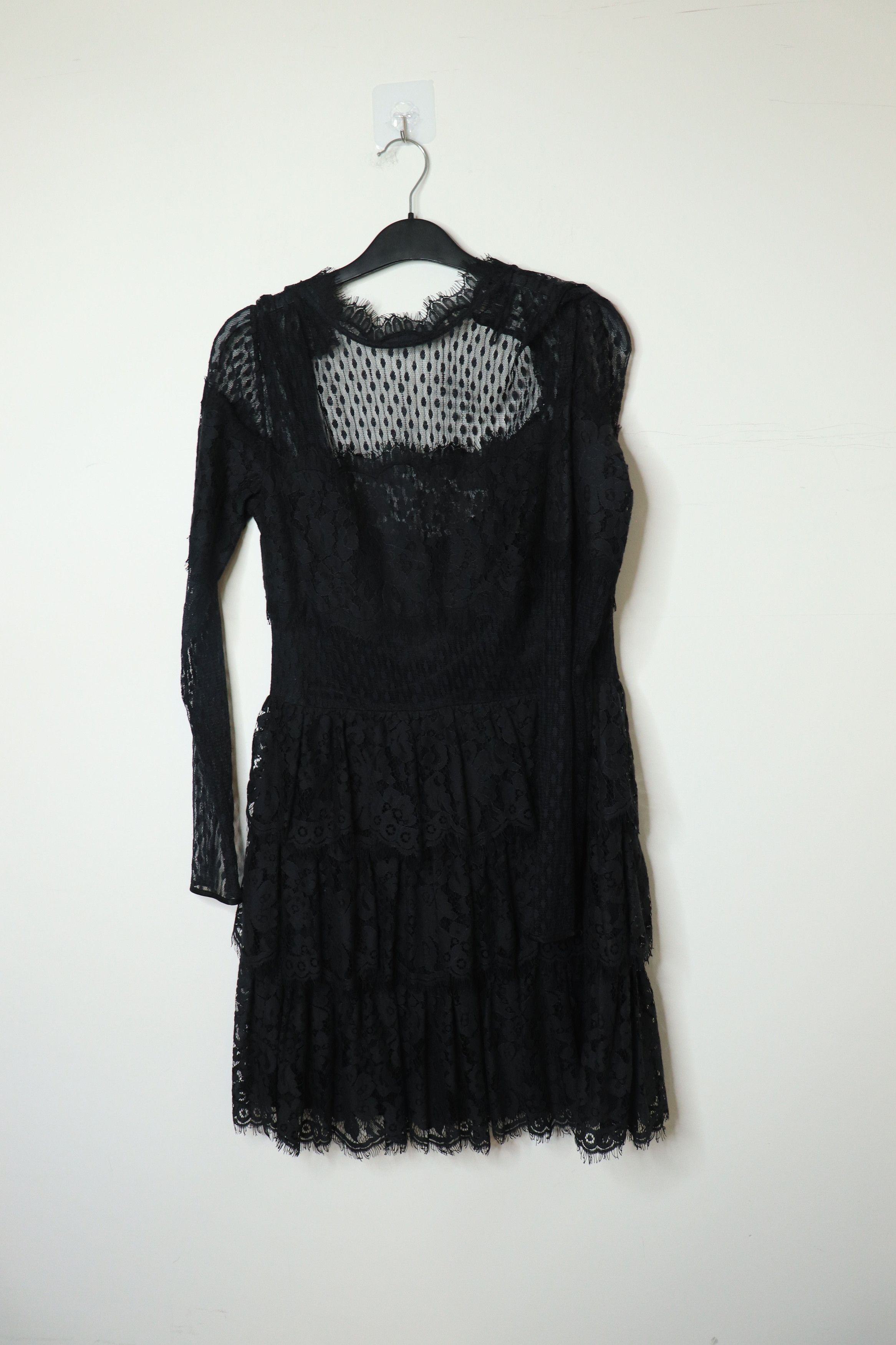 Other Black lace ruffle dress - UK 10 Size M / US 6-8 / IT 42-44 - 1 Thumbnail