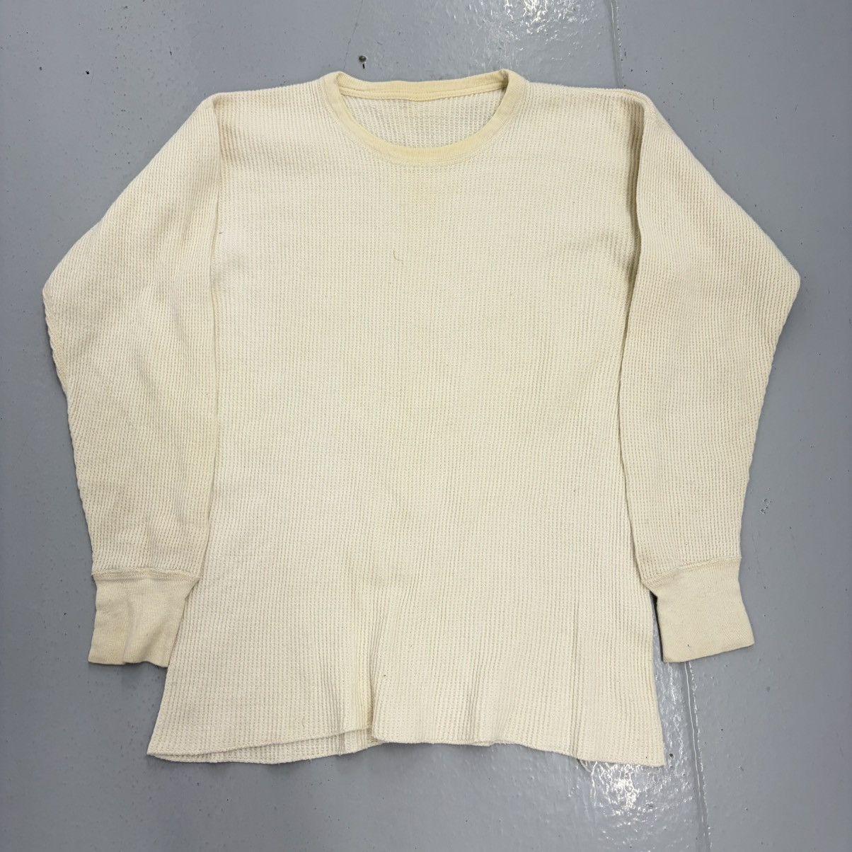 Other Vintage 80s White Cotton Blank Long Sleeve Thermal Shirt Size US S / EU 44-46 / 1 - 1 Thumbnail