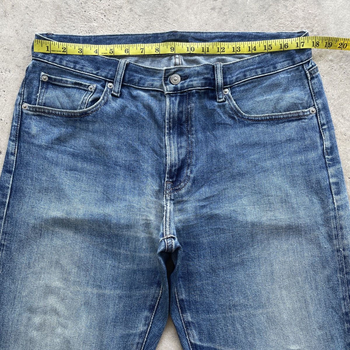 Japanese Brand Vintage Japan Ripped Denim Faded Distressed Jeans Pants W35 Size US 35 - 5 Thumbnail