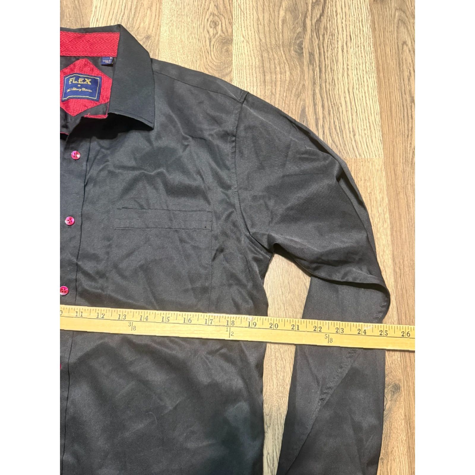 Vintage Flex Shirt Men's Small Black Short/Long Sleeve Button-Up Front Pocket Shirt Size US S / EU 44-46 / 1 - 6 Thumbnail