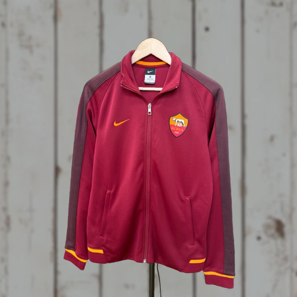 Nike Nike Roma Soccer Jacket M Red Retro Y2K - Men’s Regular Full Zip Front-Delivery Italy Rare Vintage Size US M / EU 48-50 / 2 - 1 Thumbnail