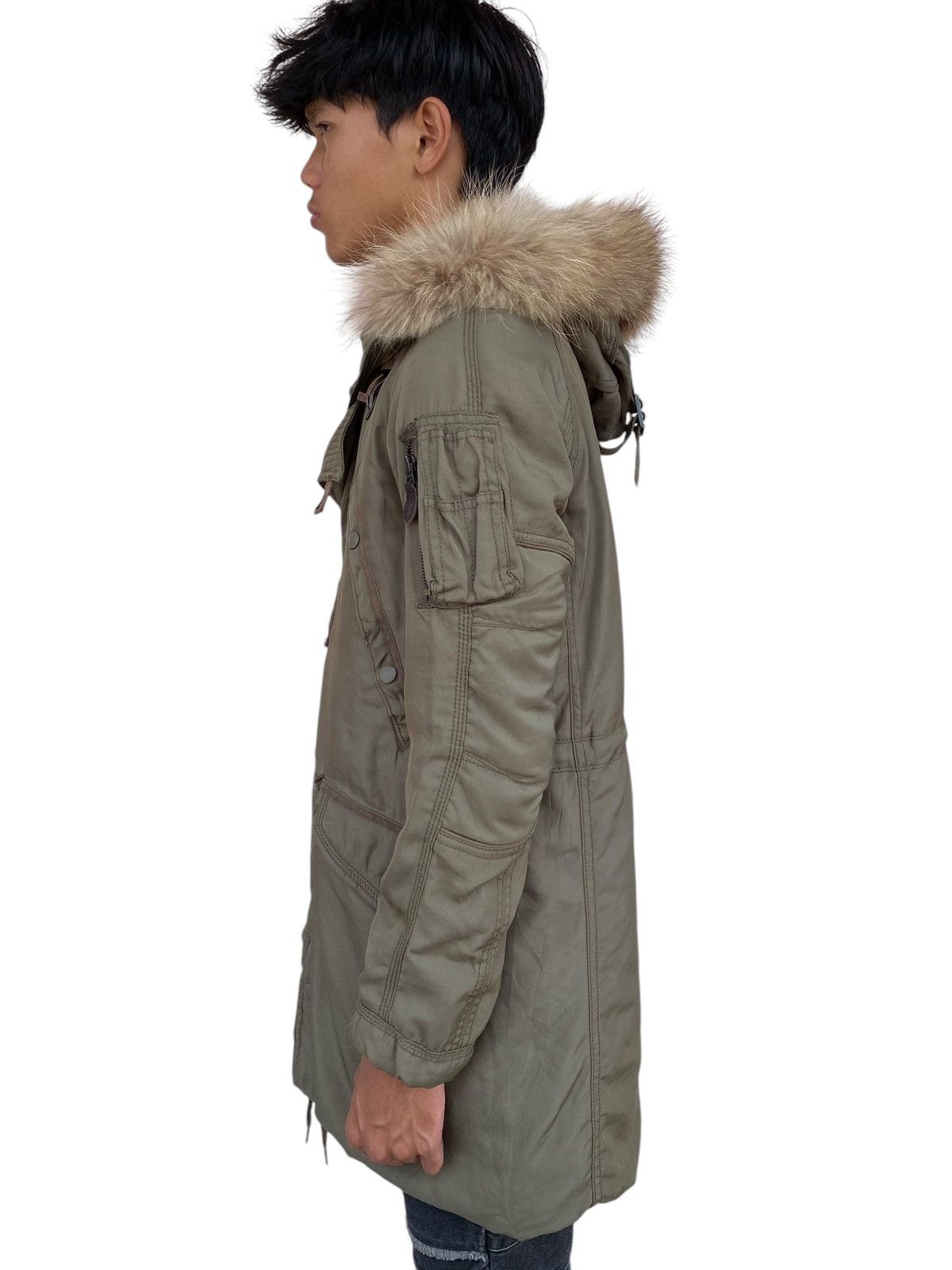 If Six Was Nine 2000s GOA - Fur Hoodie Cyber Cargo Jacket Size US M / EU 48-50 / 2 - 3 Thumbnail