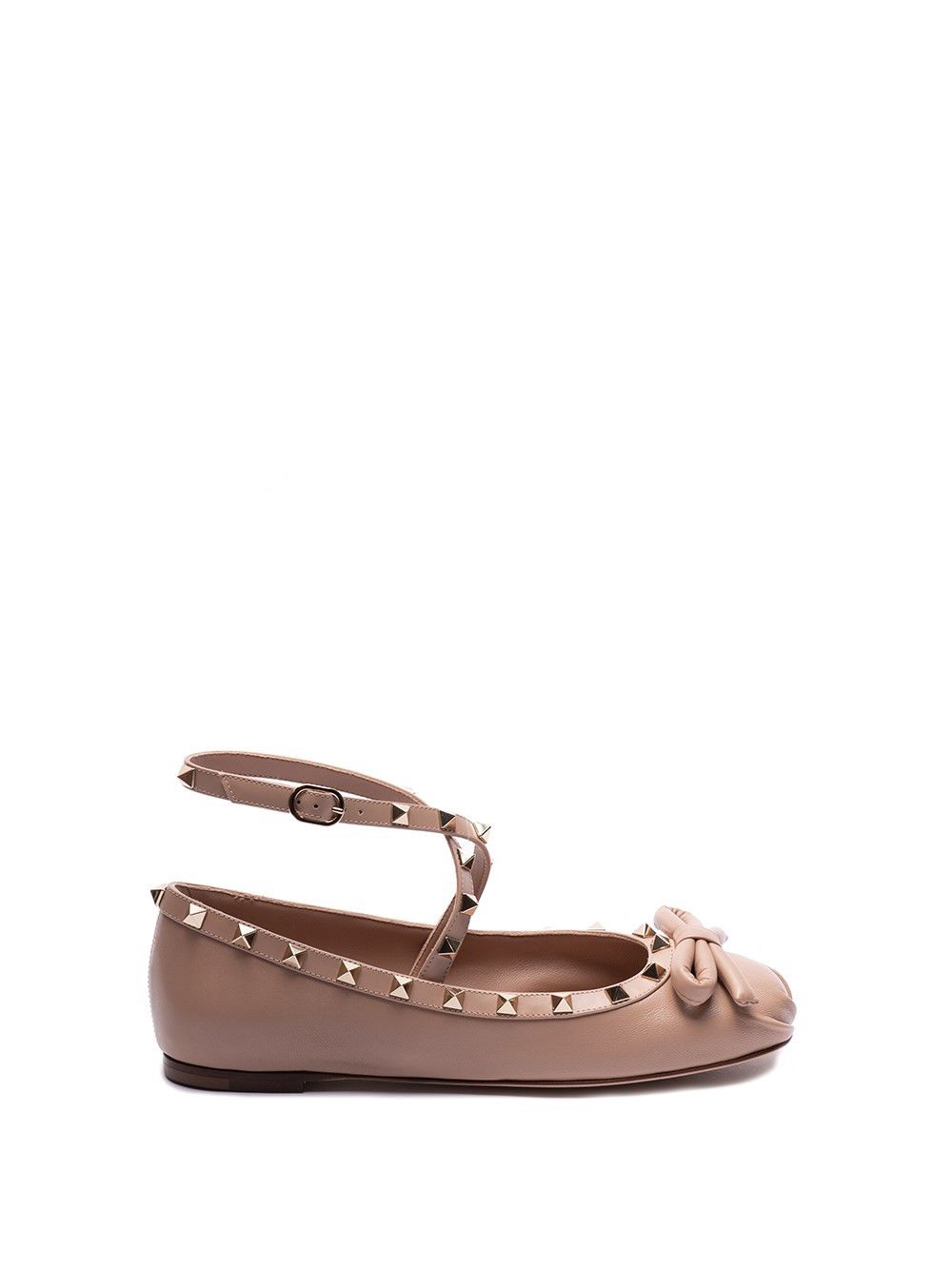 image of Valentino `rockstud` Ballerinas Size Eu 39 For Women Shoes in Garavani Cannelle