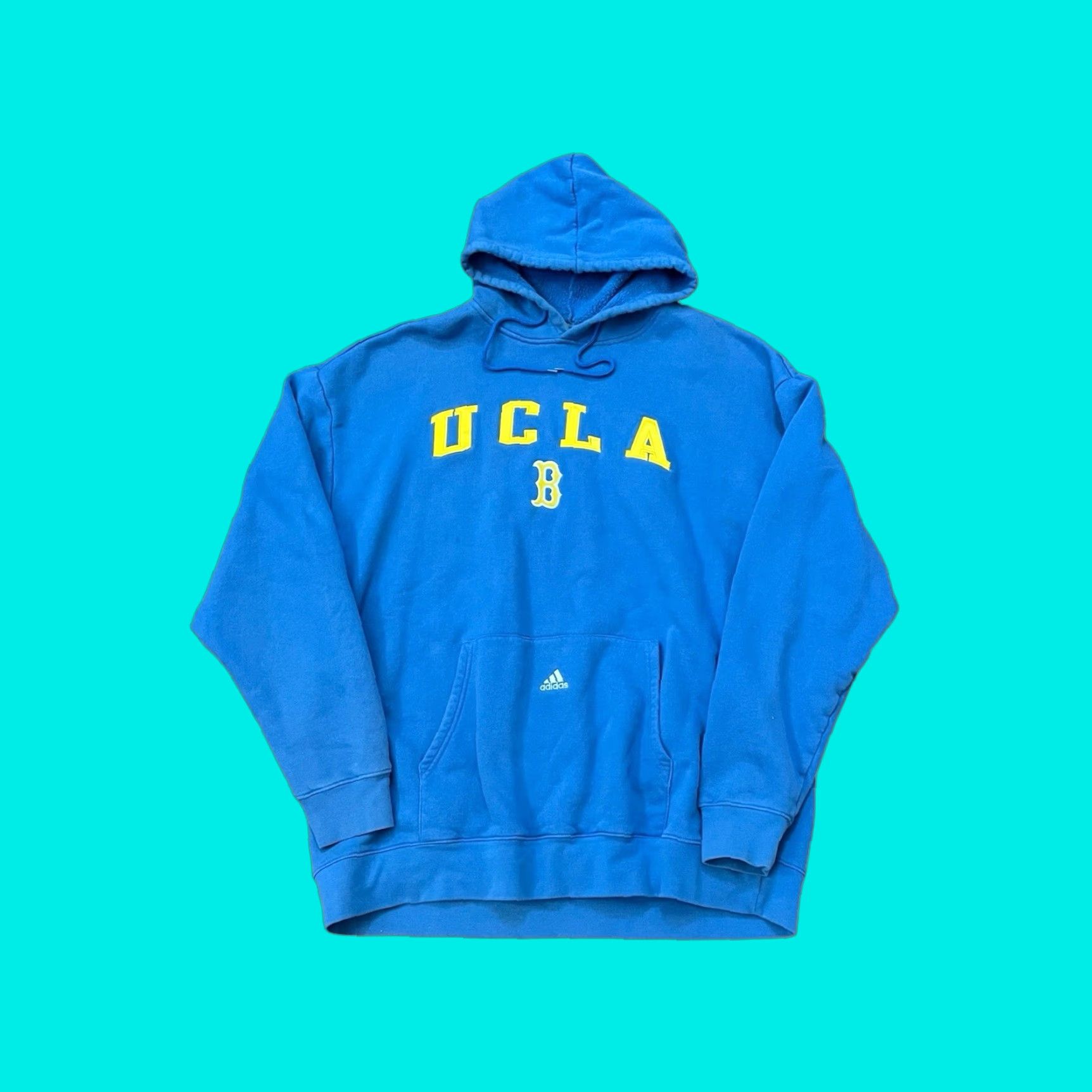 Adidas VINTAGE Adidas UCLA Bruins Hoodie Men XL Blue Embroidered Center Logo 90s College NCAA Pullover Hoodie Size US XL / EU 56 / 4 - 1 Thumbnail