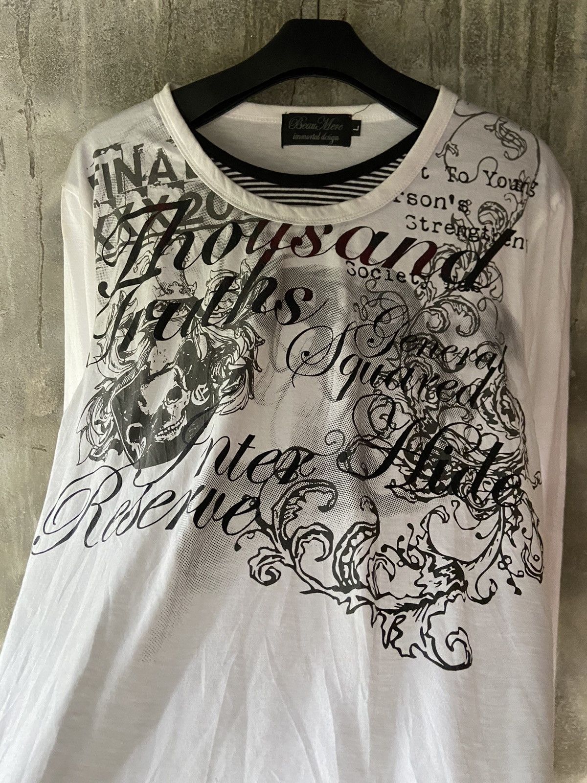 Japanese Brand BEAUMERE SKULL THOUSAND TRUTHS LONG SLEEVE Size US L / EU 52-54 / 3 - 2 Thumbnail