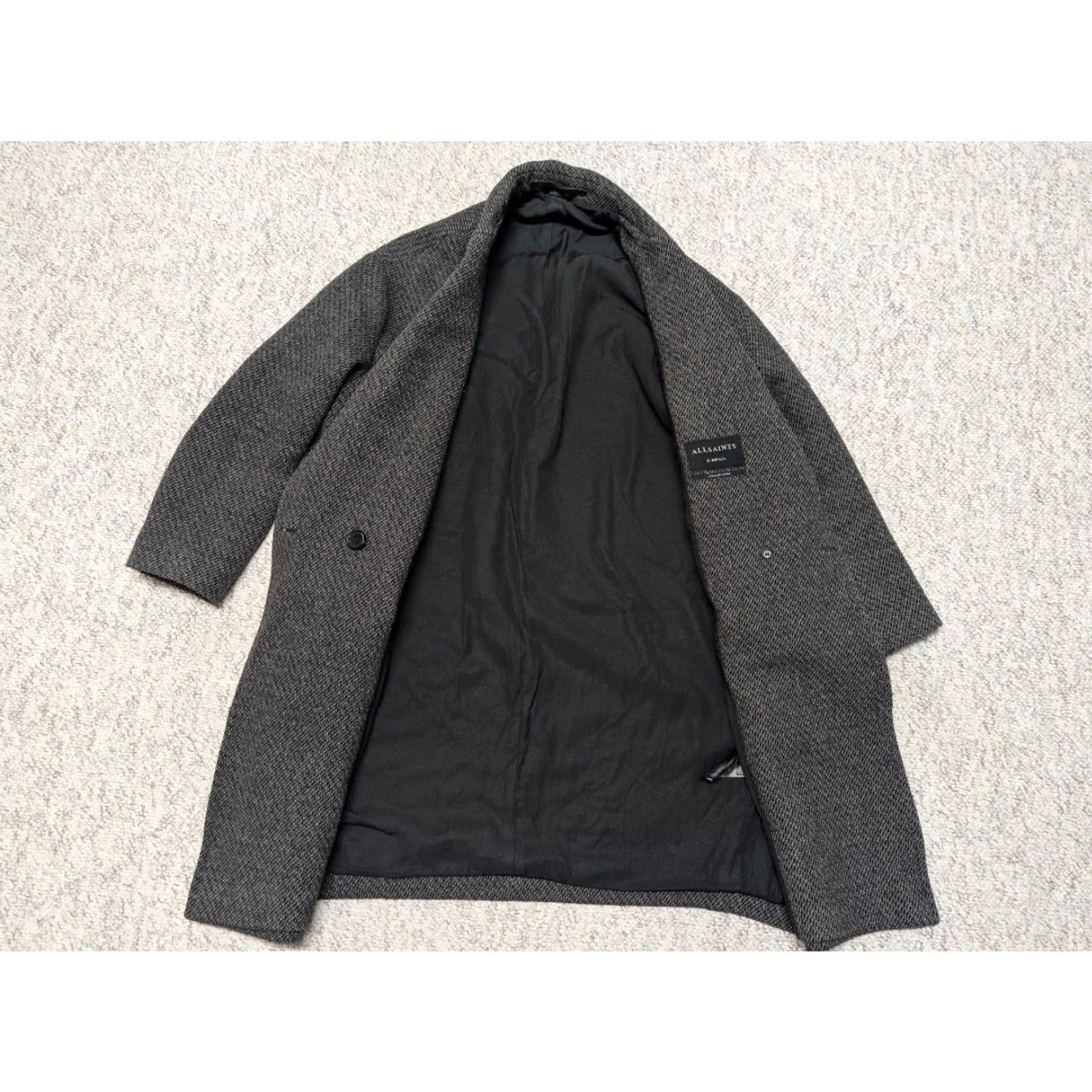 Allsaints VINTAGE All Saints wool blend ADA TECO overcoat XS gray tweed Size XS / US 0-2 / IT 36-38 - 3 Thumbnail