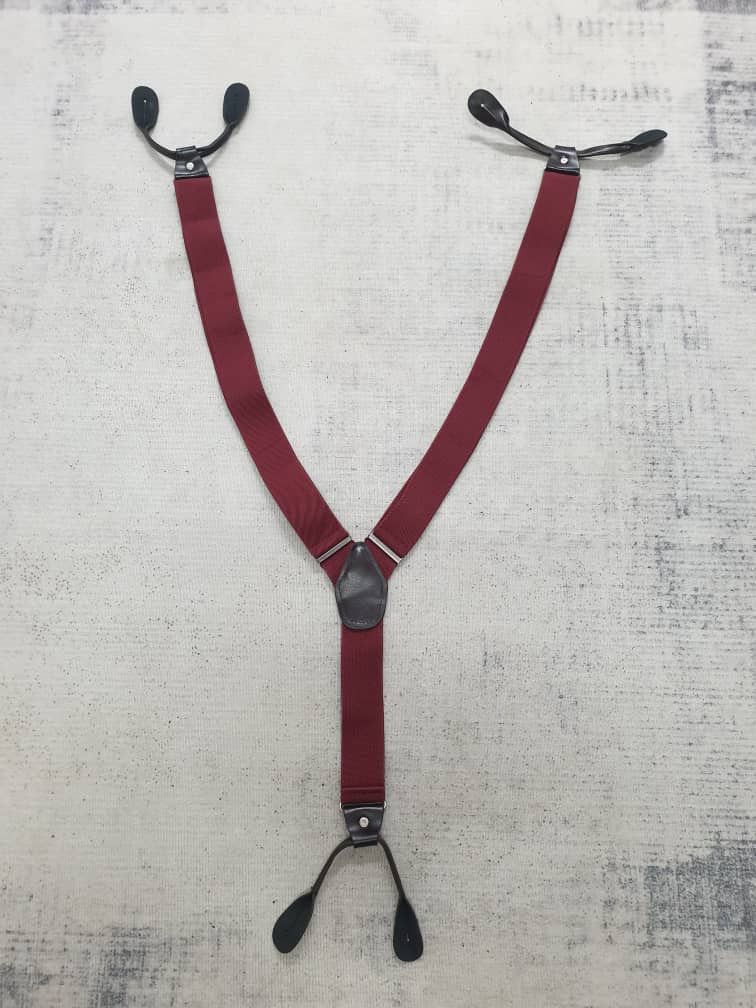 Japanese Brand Maroon harajuku streetwear Suspender Size ONE SIZE - 1 Thumbnail