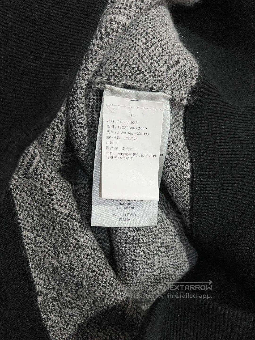 Dior black and white patterned pullover sweater. Size US XL / EU 56 / 4 - 6 Thumbnail