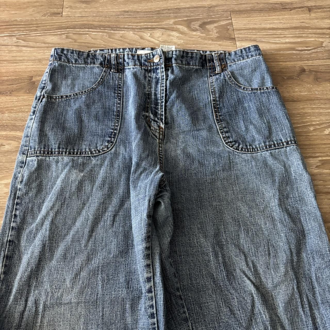 Japanese Brand Crazy Vintage Y2K/2000s Baggy Grunge Dark Wash Skater Style Denim Jeans! 36x30 Size US 36 / EU 52 - 5 Thumbnail