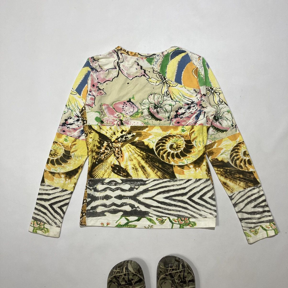 Roberto Cavalli Just Cavalli Abstract All Over Print Long Sleeve Shirt Size M / US 6-8 / IT 42-44 - 11 Thumbnail