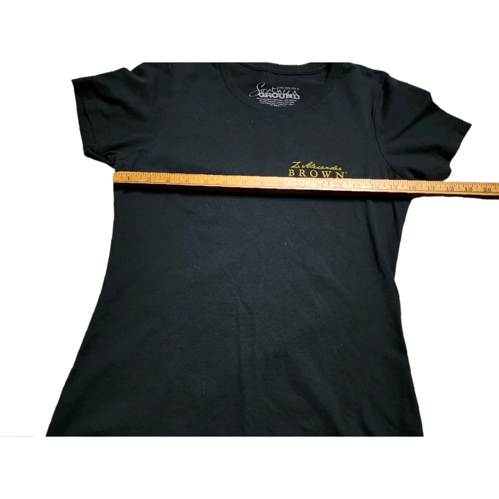 Doublet Zac Brown Band Uncaged Womens M T-Shirt V-Neck Black Cotton Double-Sided Short Sleeve Shirt Womens M Size M / US 6-8 / IT 42-44 - 3 Thumbnail
