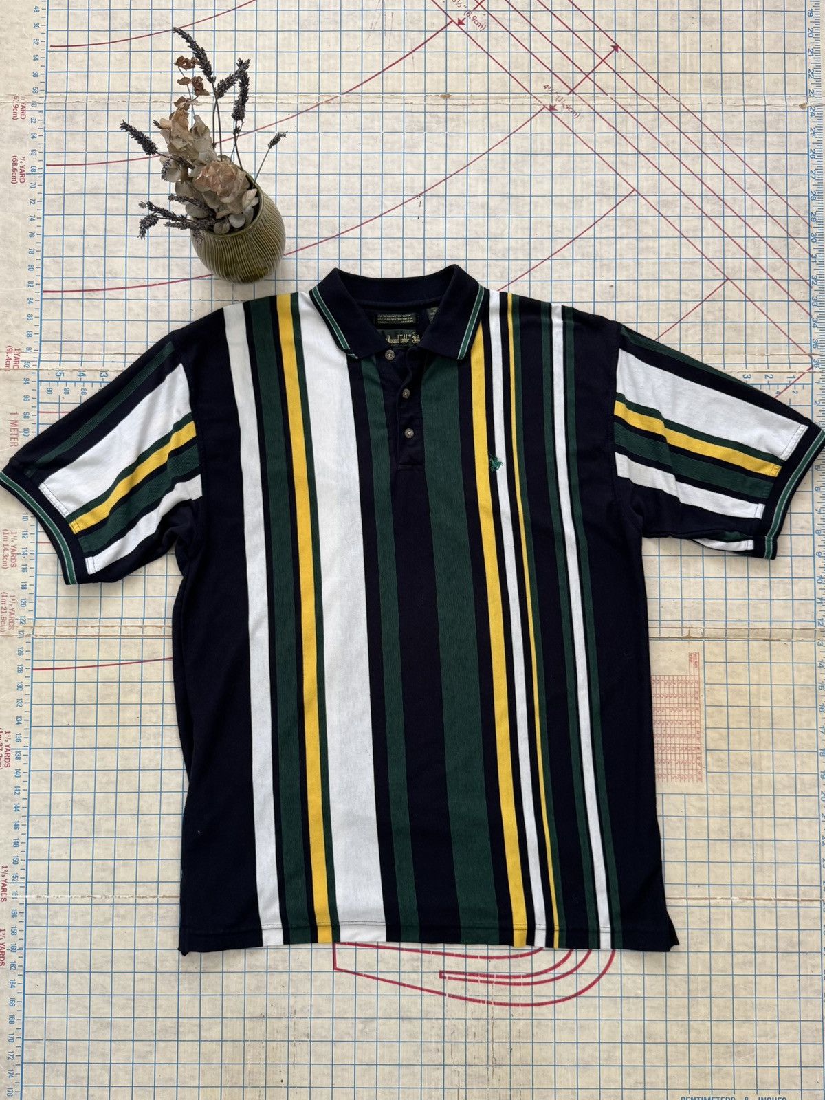 Vintage Vintage Knights of Round Table Striped Polo Mens Size Large Size US L / EU 52-54 / 3 - 2 Thumbnail