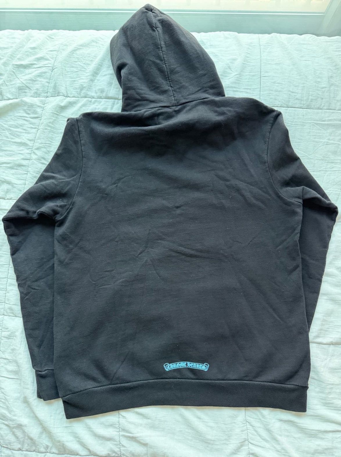 Chrome Hearts Scroll Logo Sky blue Lettering Hoodie Size US XL / EU 56 / 4 - 2 Thumbnail
