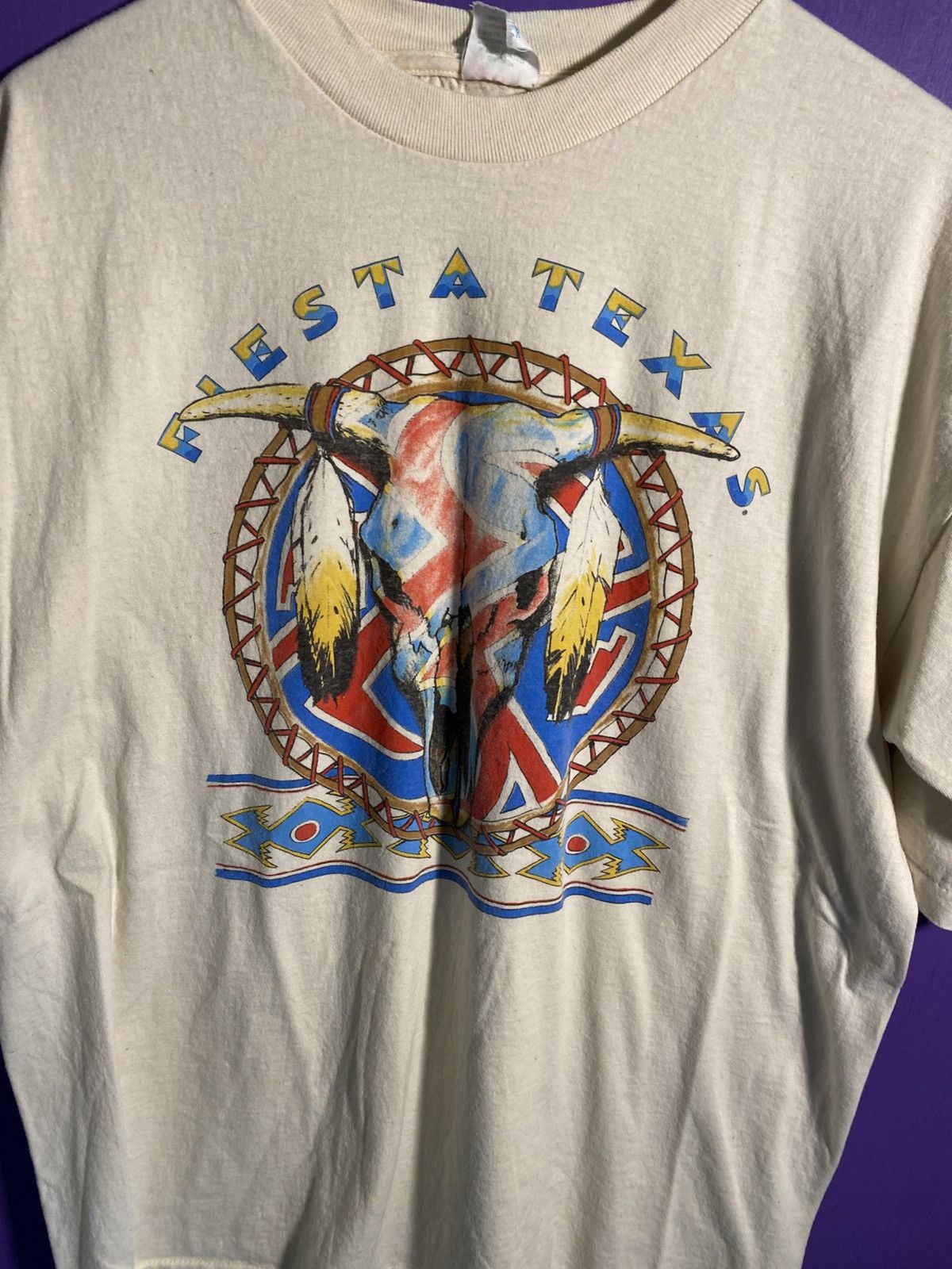 Other Vintage 90s Fiesta texas cow skull western t-shirt Size US XL / EU 56 / 4 - 3 Thumbnail
