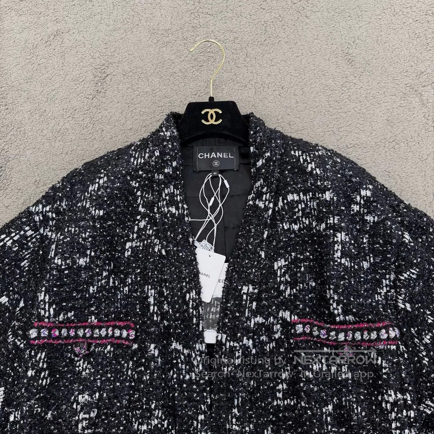Chanel Chanel 24C Sequin Tweed Coat. Size S / US 4 / IT 40 - 2 Thumbnail