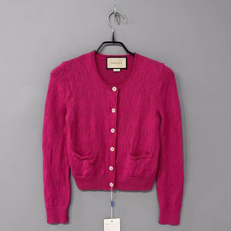 Gucci Pink Lace Patterned Cardigan Size M / US 6-8 / IT 42-44 - 1 Thumbnail
