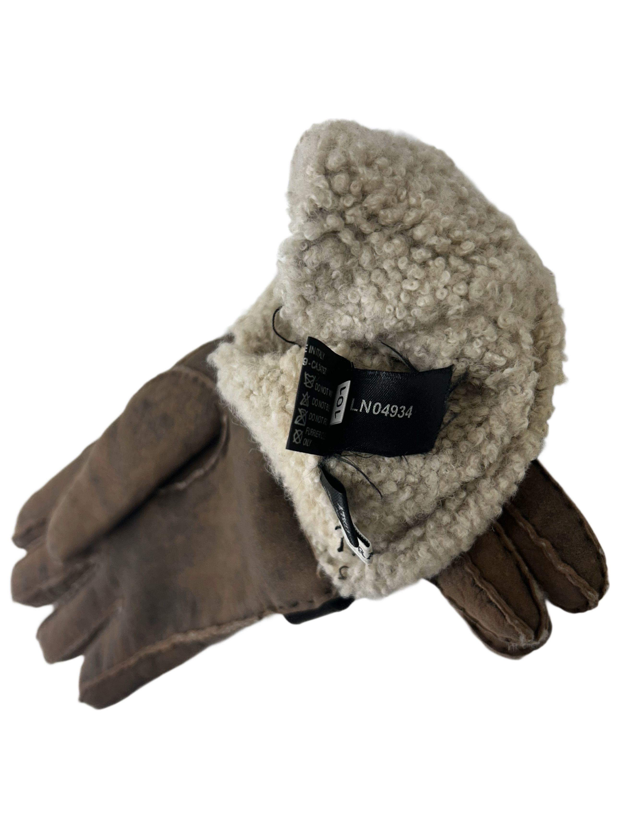 Prada Prada Shearling Gloves With Buckle Fastening Size 34 - 4 Thumbnail