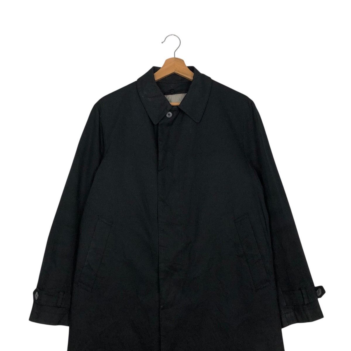 Japanese Brand SHIPS Archival Noir Tech-Twill Overcoat Issey Miyake Size US M / EU 48-50 / 2 - 5 Thumbnail