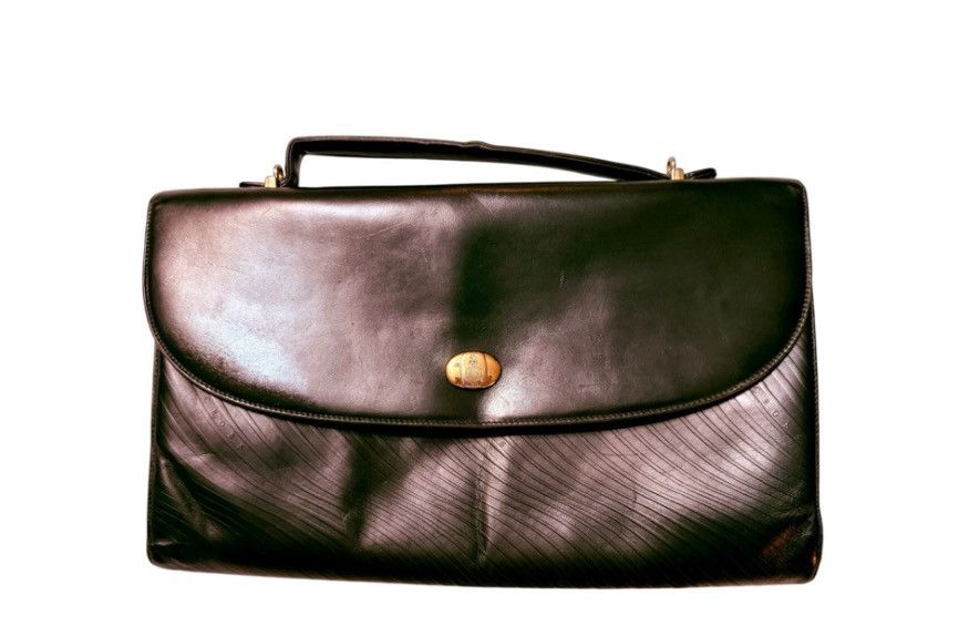 Mark Cross Vintage Mark Cross Black Leather Briefcase – Made in Italy Size ONE SIZE - 1 Thumbnail