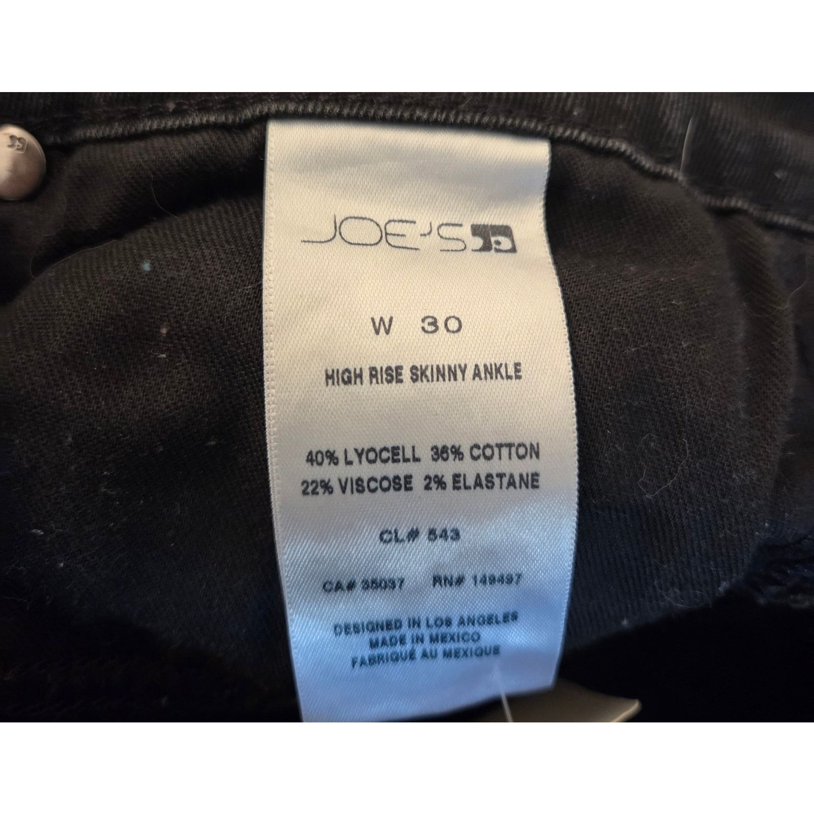 Joe's JOE's Jeans High Rise Skinny Ankle Black - Size 30 Size 30" / US 8 / IT 44 - 6 Thumbnail