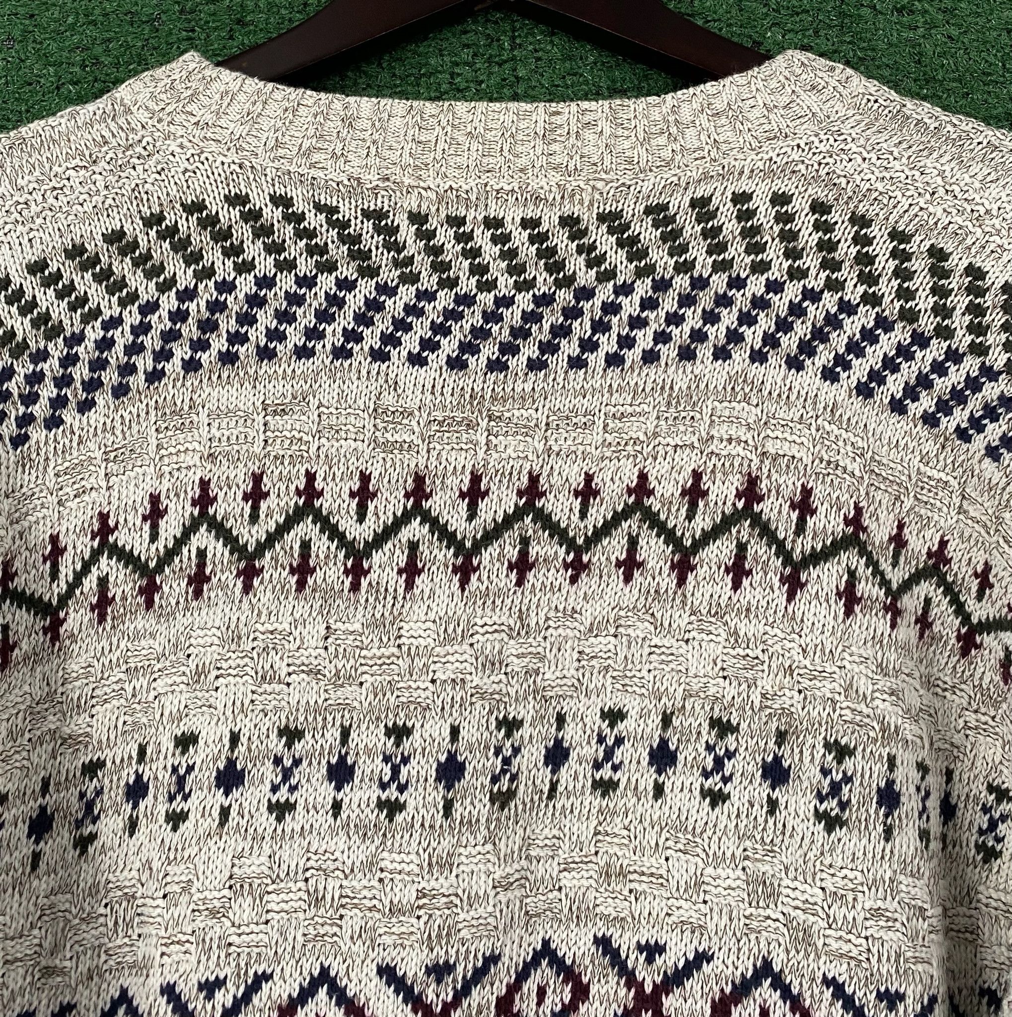 Jantzen 90’s Jantzen Sport Knit Henley Fair Isle Sweater Large Size US L / EU 52-54 / 3 - 7 Thumbnail