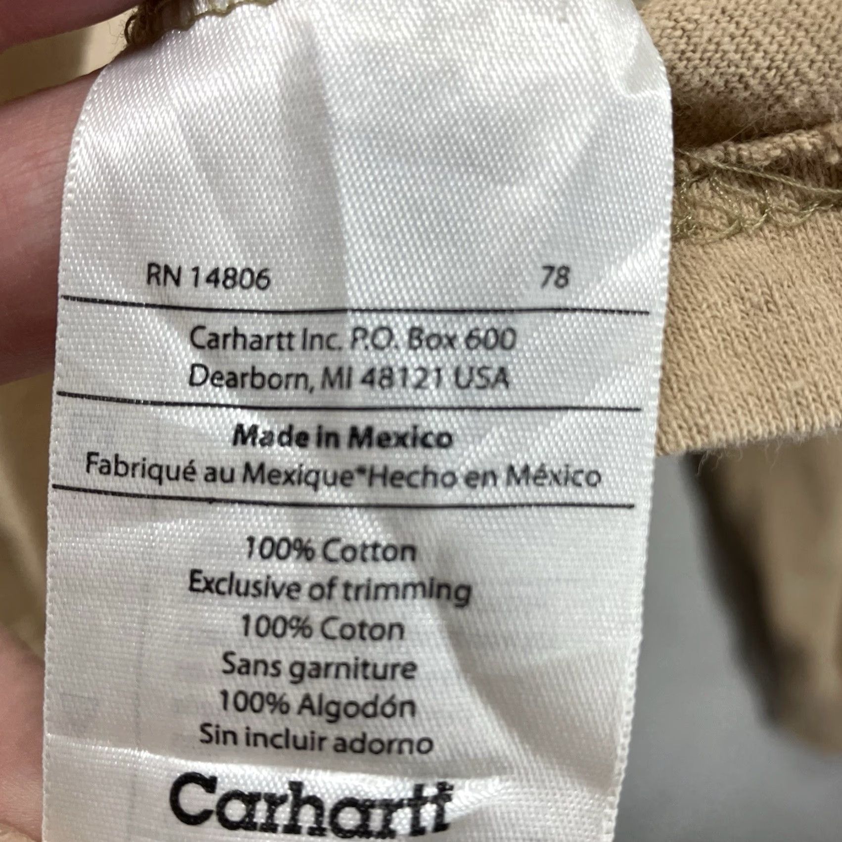 Carhartt Carhartt Shirt Mens XL Long Sleeve T-Shirt All Cotton Brown Logo 2010s Outdoor Classic Lightweight Pockets Regular Mens Size US XL / EU 56 / 4 - 6 Thumbnail