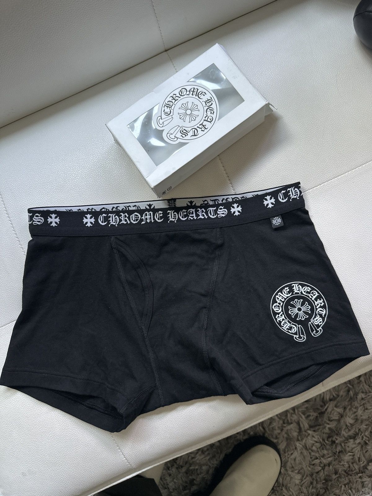 Chrome Hearts Black Boxer Brief Shorts - Size M - 100