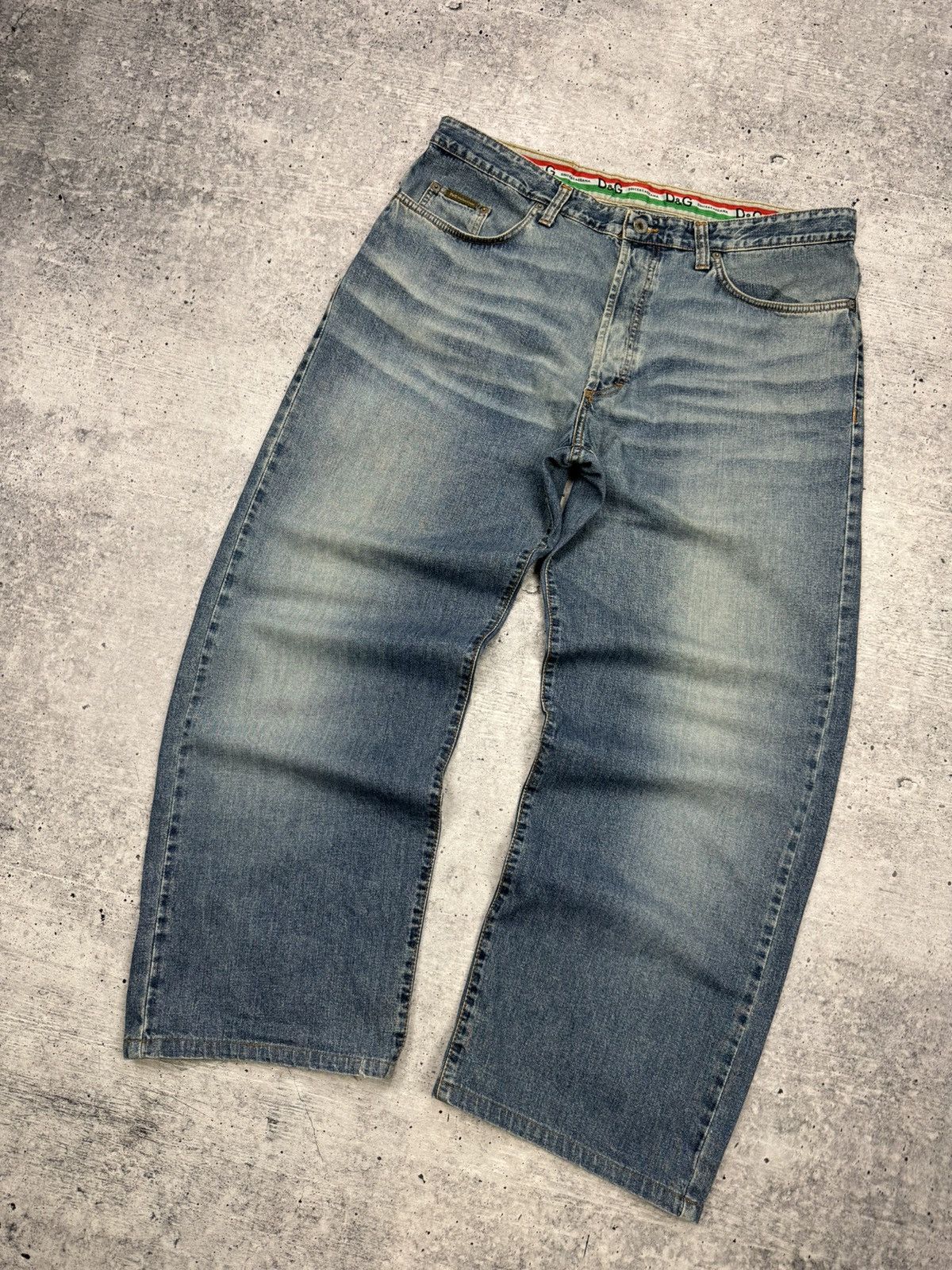 Dolce & Gabbana × Vintage Vintage Dolce&Gabbana 90s Blue Stonewashed Denim Jeans Pants Size US 36 / EU 52 - 3 Thumbnail