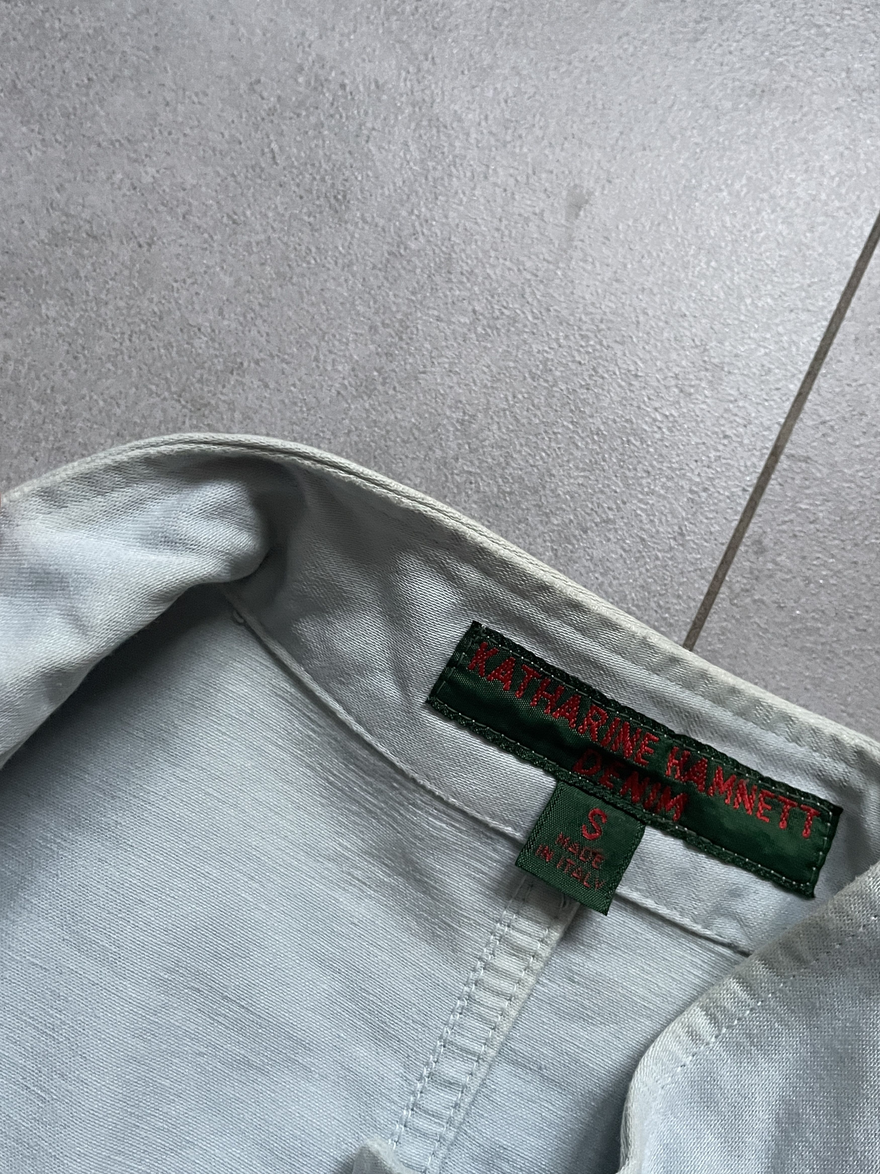 Katharine Hamnett London Y2K KATHARINE HAMNETT LONDON BABY BLUE OVERSIHR DENIM JACKET Size US S / EU 44-46 / 1 - 10 Thumbnail
