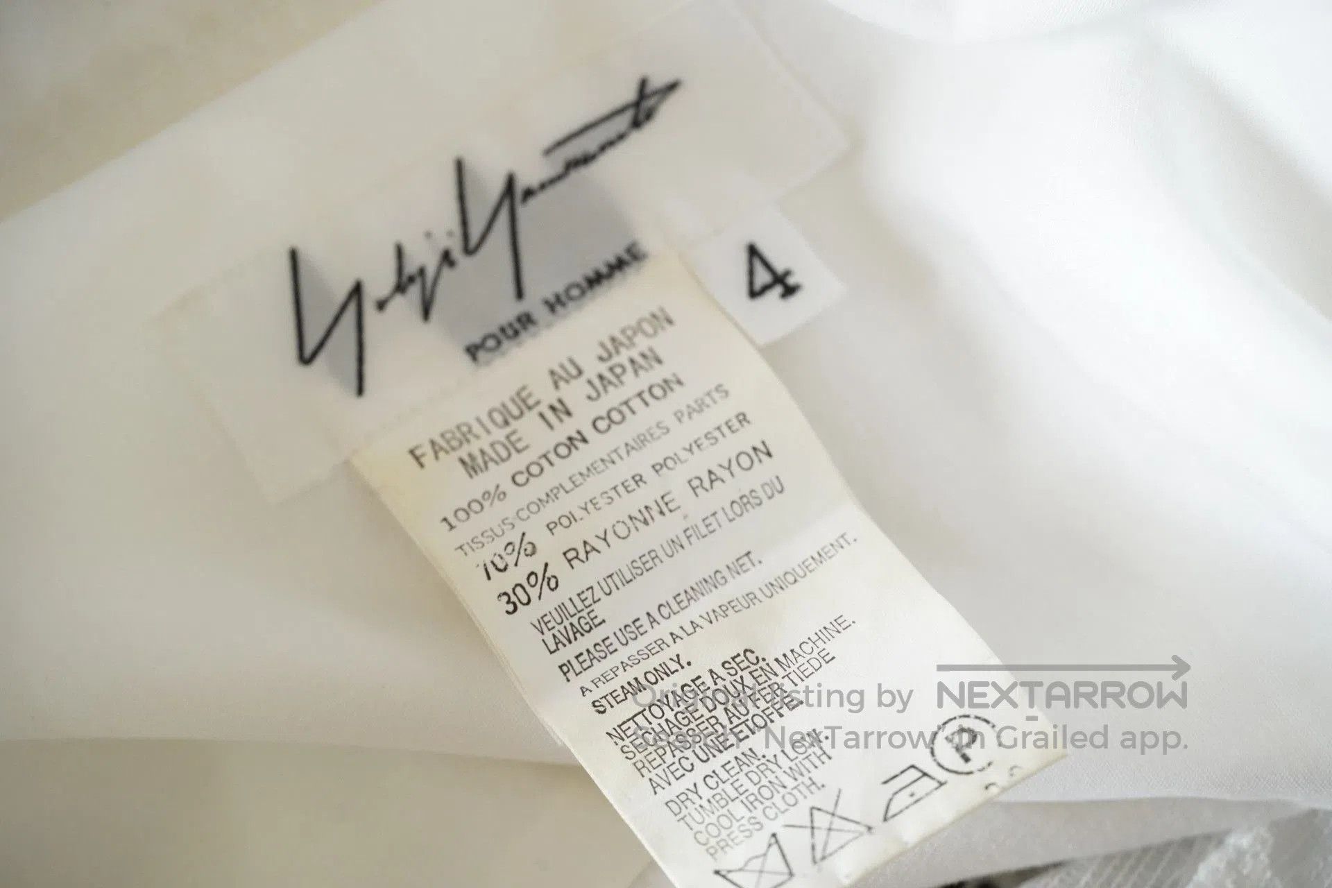 Yohji Yamamoto Yohji Yamamoto White Hollow Shirt. Size S / US 4 / IT 40 - 4 Thumbnail
