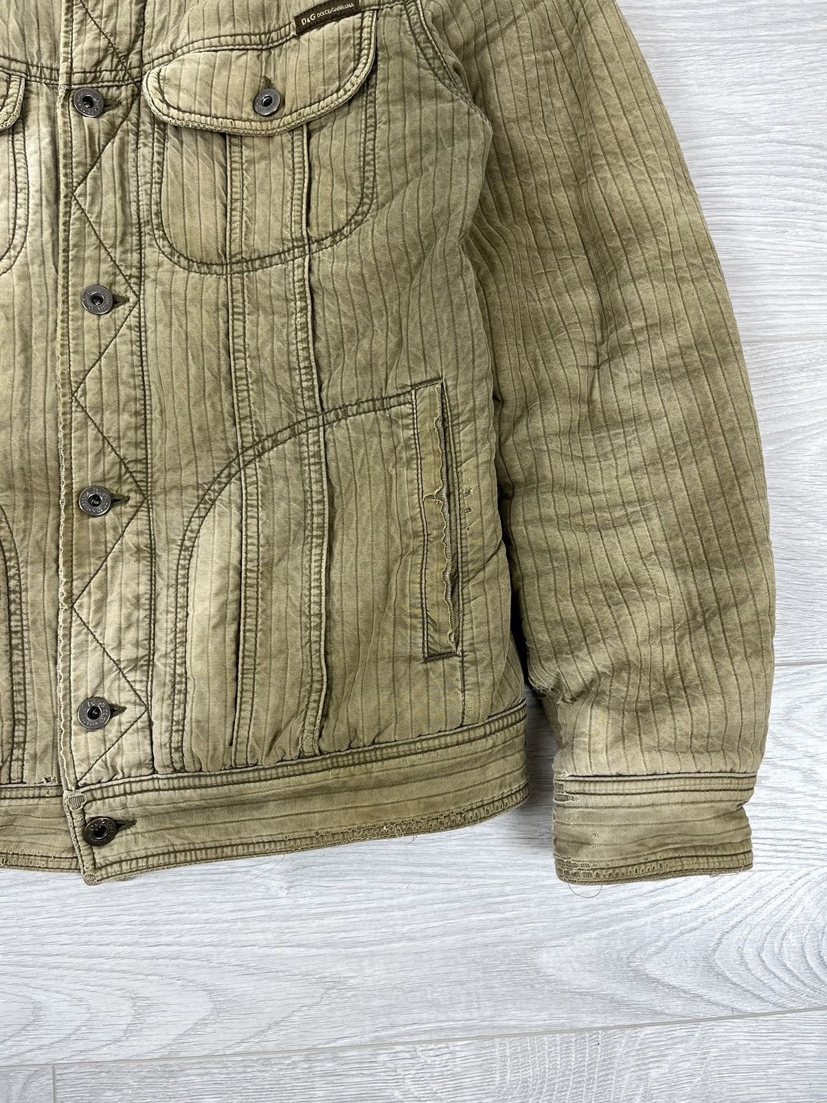 Dolce & Gabbana Dolce&Gabbana Vintage 00s Archive Quilted Distressed Jacket Size US S / EU 44-46 / 1 - 10 Thumbnail
