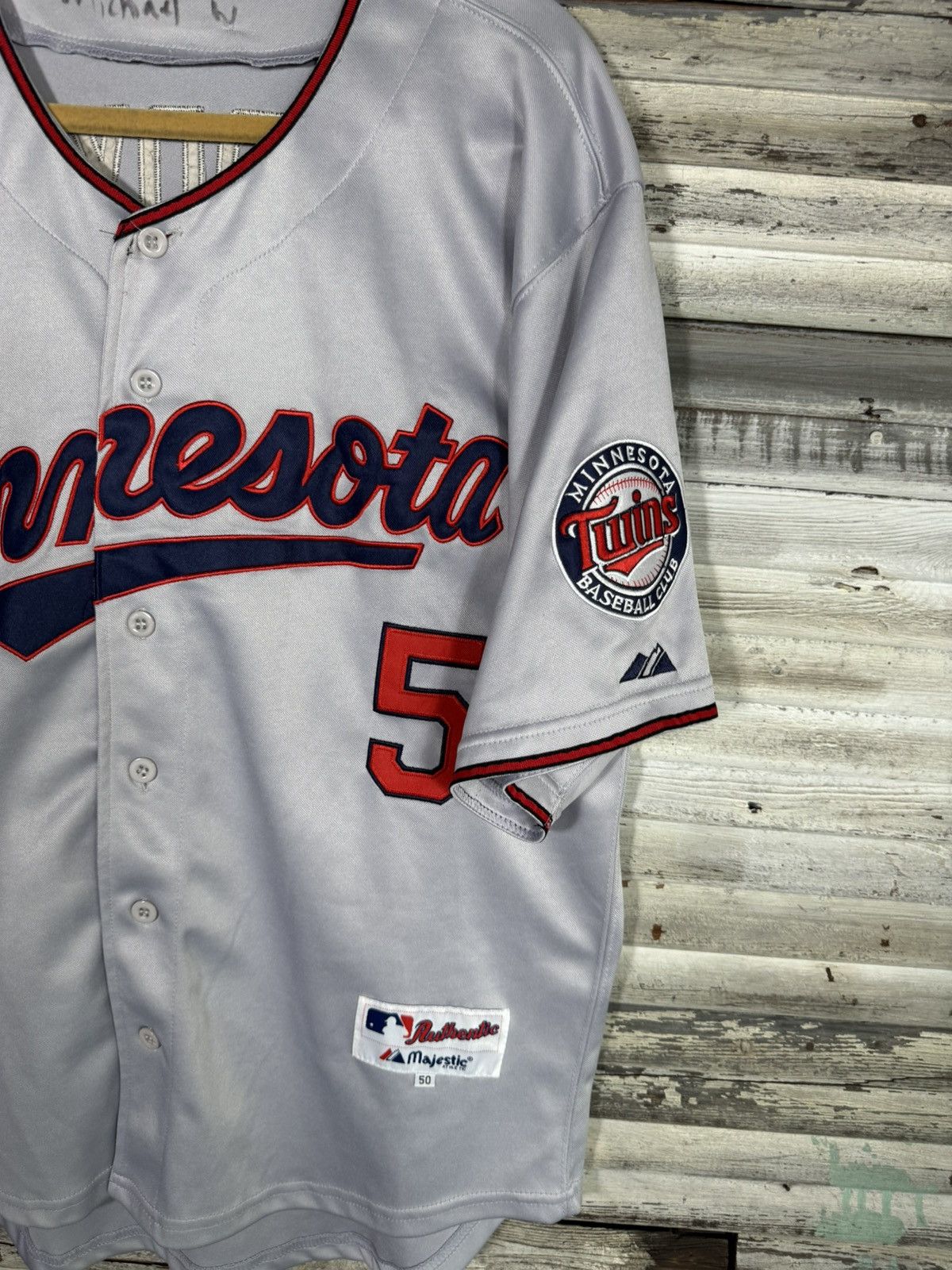 Majestic × Vintage Michael Cuddyer Minnesota Twins Jersey 50th Season Size US L / EU 52-54 / 3 - 3 Thumbnail
