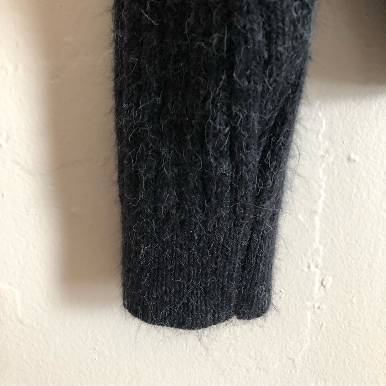 Topshop Topshop Cable Knit Open Back Ruffle Square Neck Gray Sweater Size XL / US 12-14 / IT 48-50 - 4 Thumbnail
