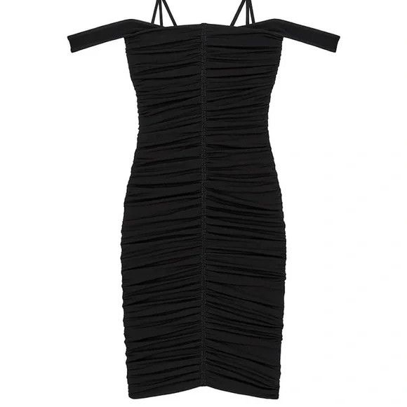 Givenchy GIVENCHY Black Ruched Minidress - NEW WITH TAGS Size XXS / US 00 / IT 34 - 12 Thumbnail