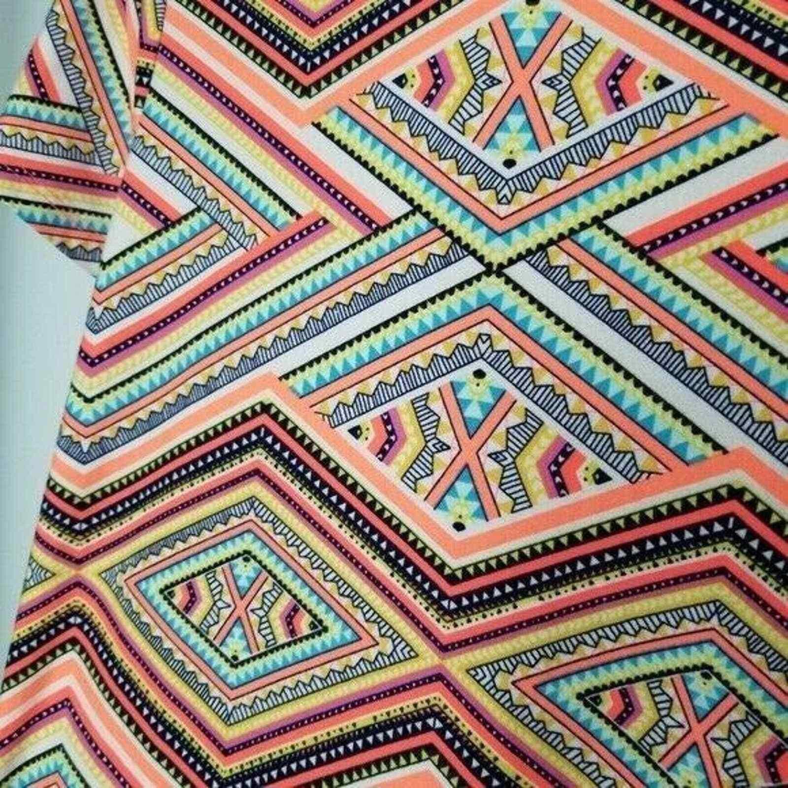 Other Bobbie Brooks Dress Neon Bright Print Juniors Large L Soft Size L / US 10 / IT 46 - 6 Thumbnail