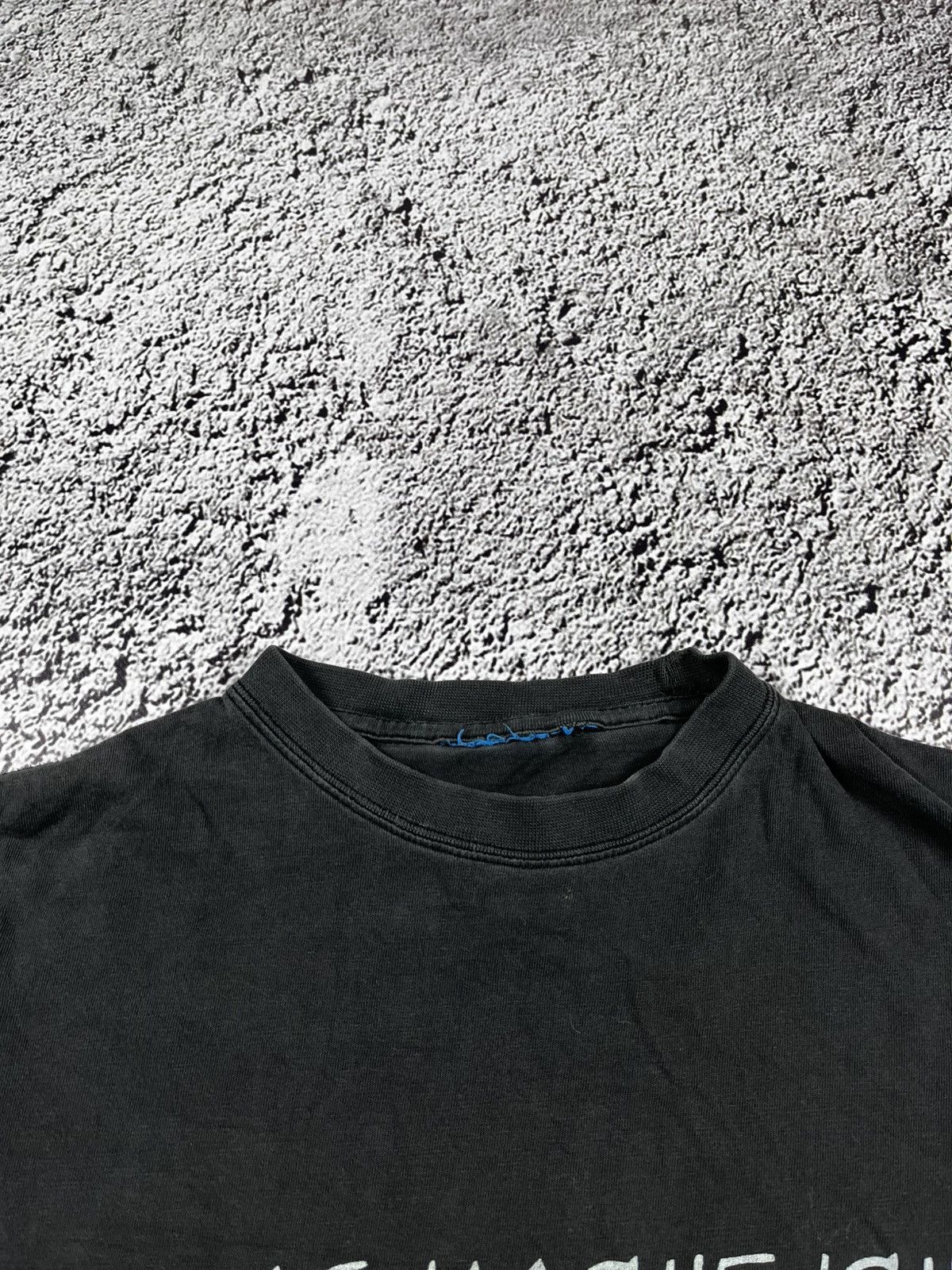 Band Tees Vintage Y2K Humor «What am I doing here» big logo faded tee Size US M / EU 48-50 / 2 - 6 Thumbnail