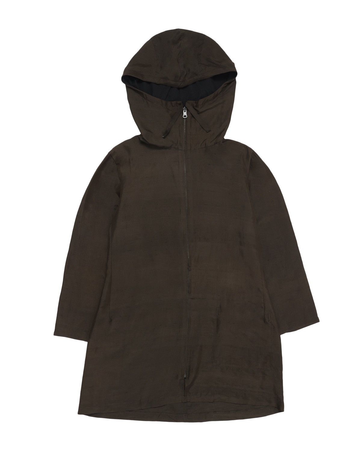 Y’s Yohji Yamamoto Silk Hooded Coat