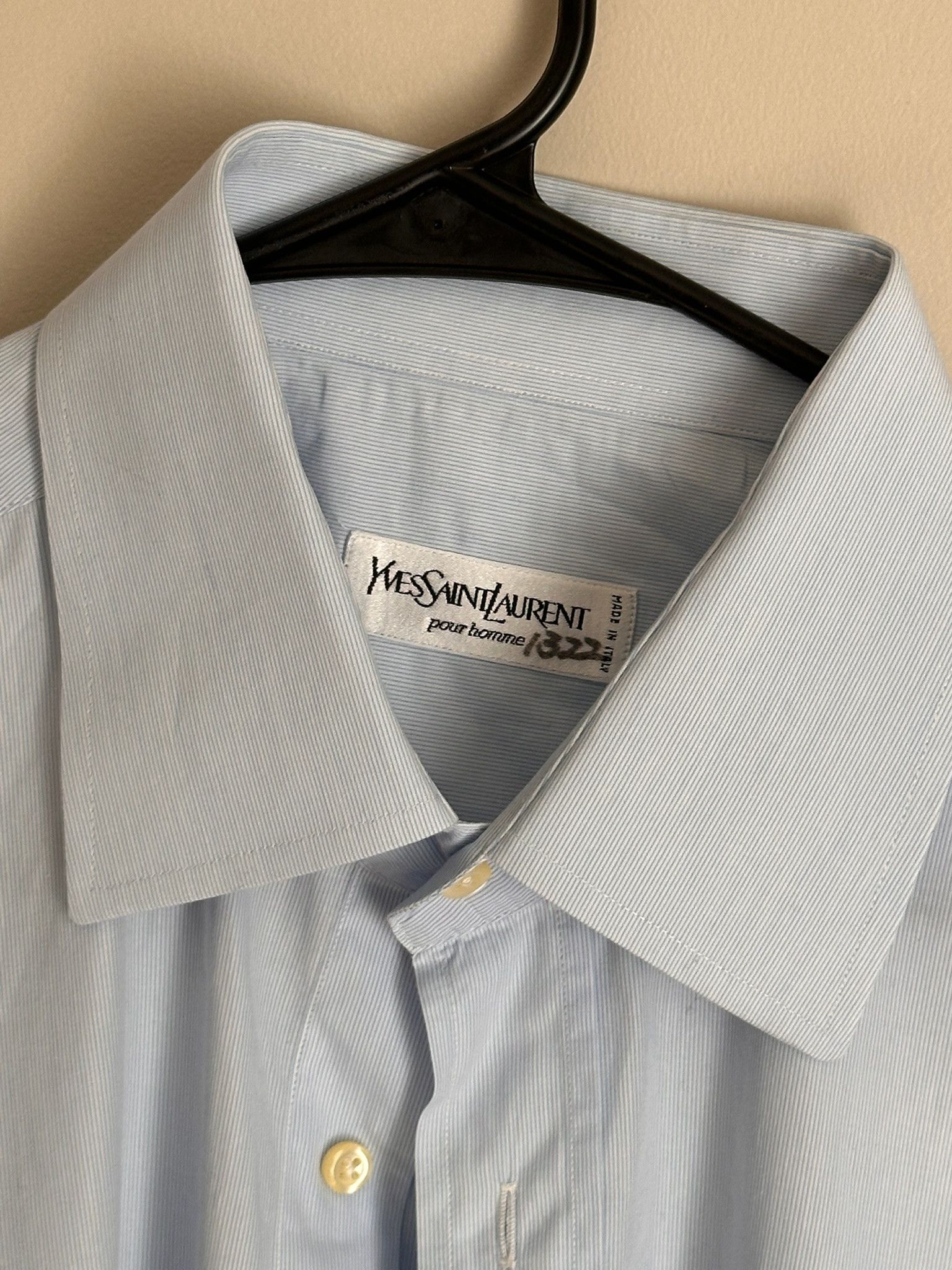 Yves Saint Laurent Yves Saint Laurent (YSL) Pour Homme Dress Shirt Size US XL / EU 56 / 4 - 2 Thumbnail